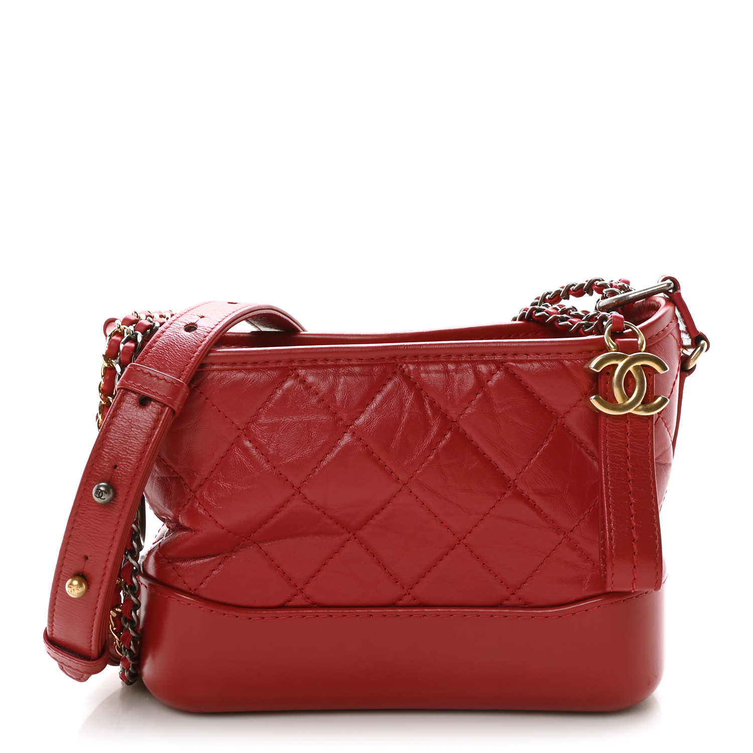 CHANEL GABRIELLE 新品リペア2本付き CHANEL Aged Smooth Calfskin Quilted Medium Gabrielle Logo