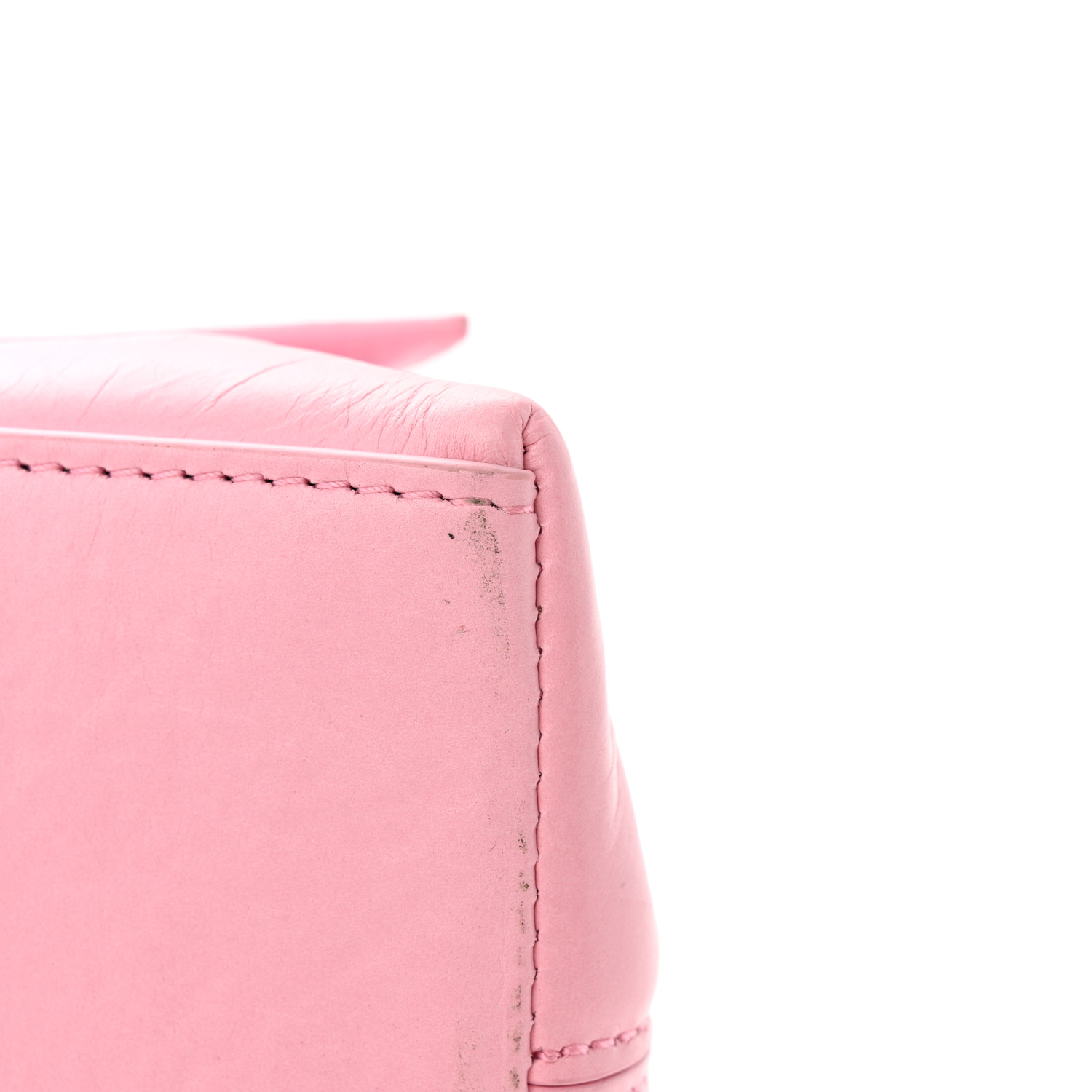 BALENCIAGA Calfskin S Downtown Shoulder Bag Candy Pink Black