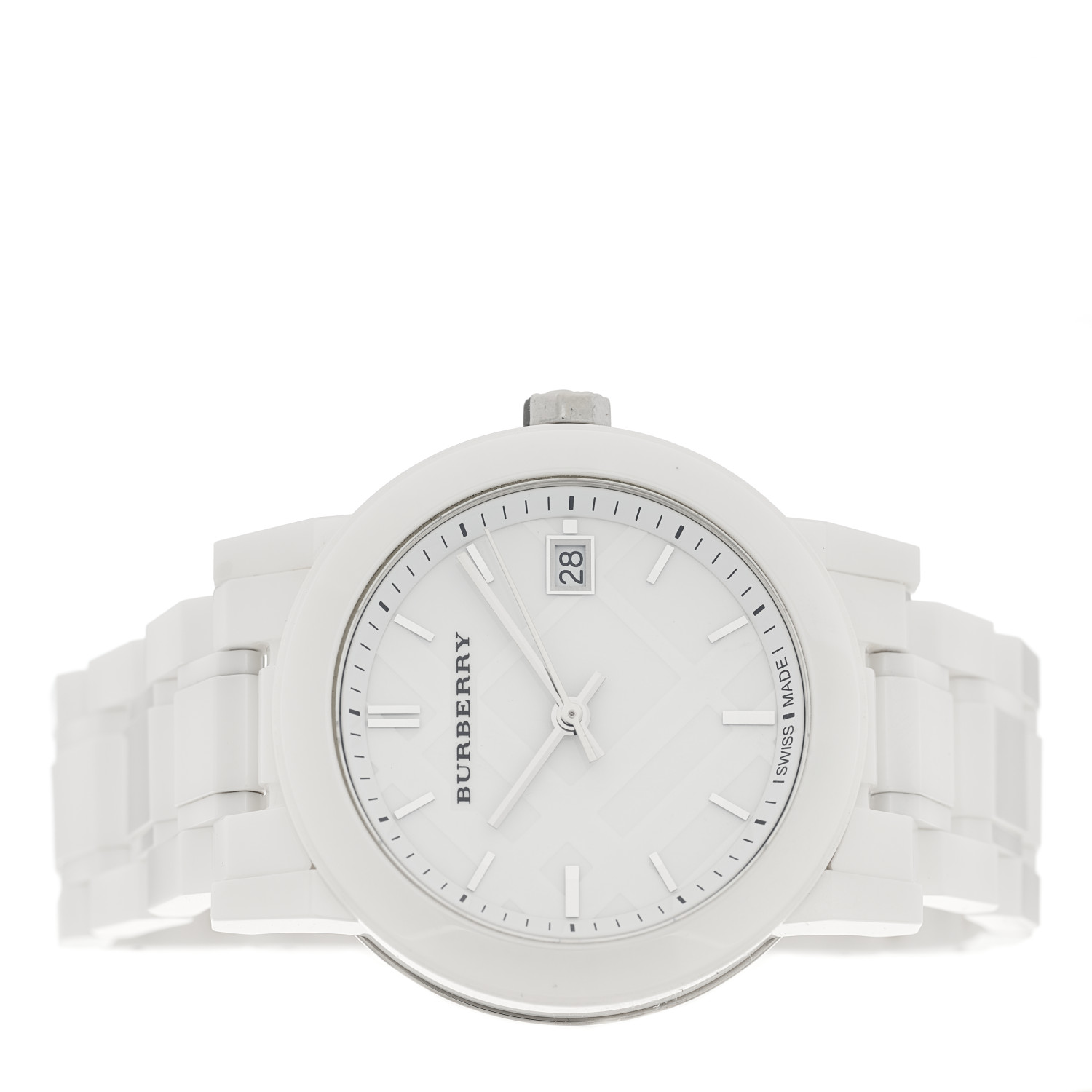 Burberry ceramic white watch deals