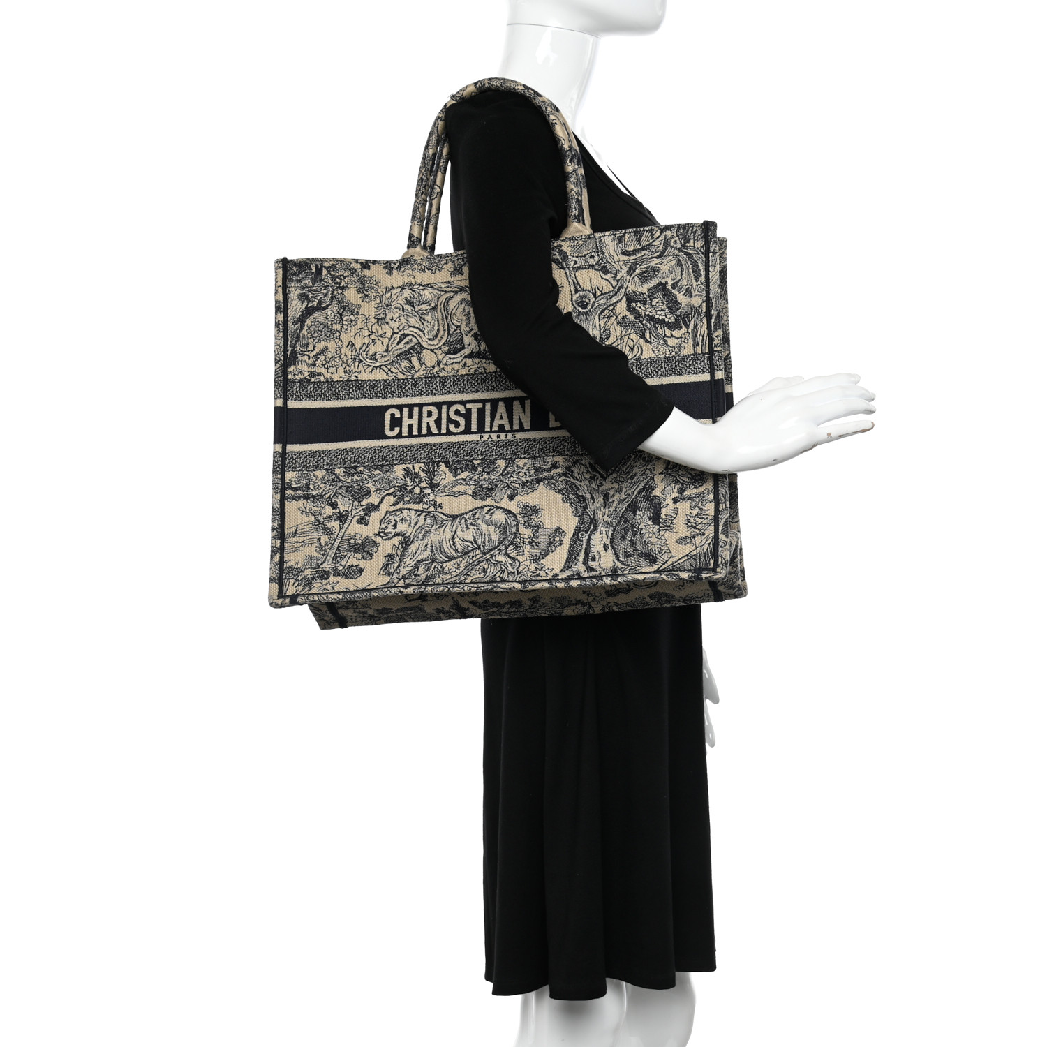 CHRISTIAN DIOR Canvas Embroidered Large Dioriviera Toile De