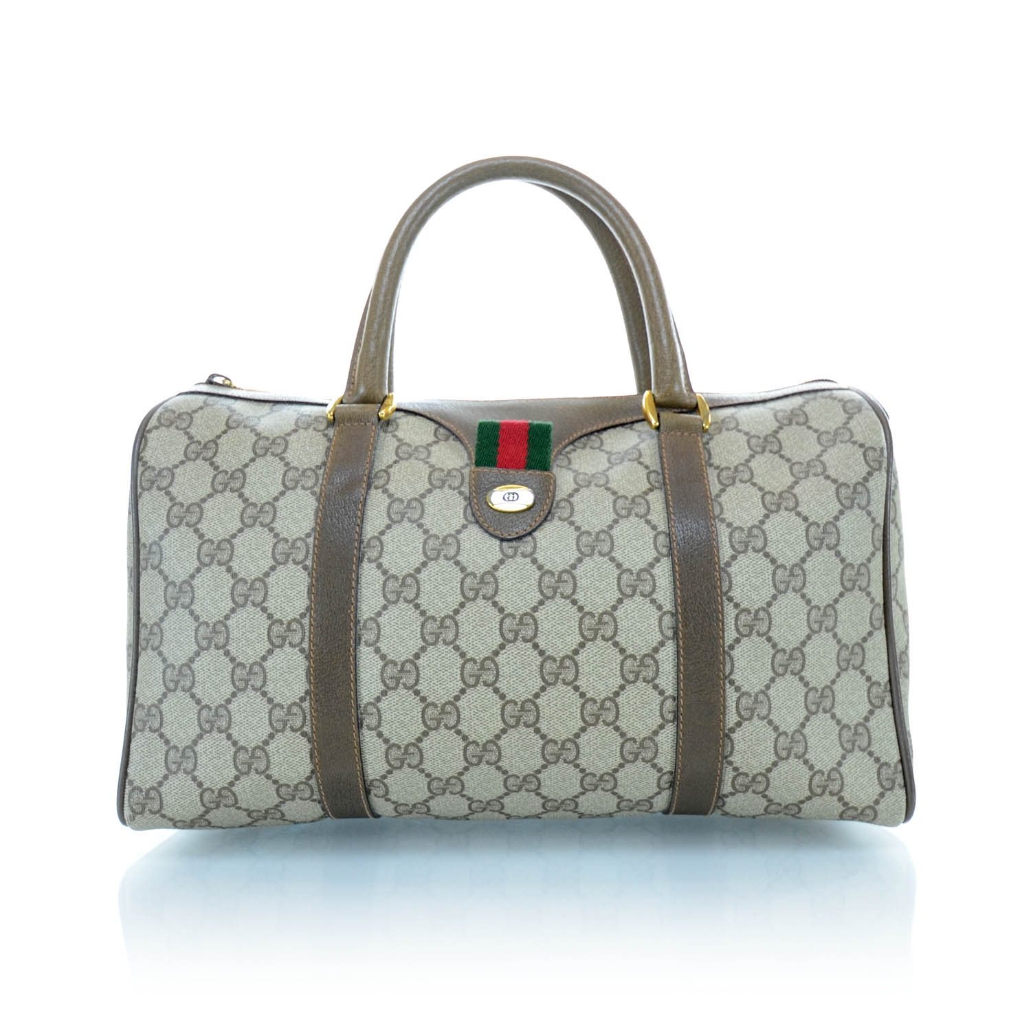 GUCCI ボストン GUCCI GG Monogram Boston Brown 27276 | FASHIONPHILE