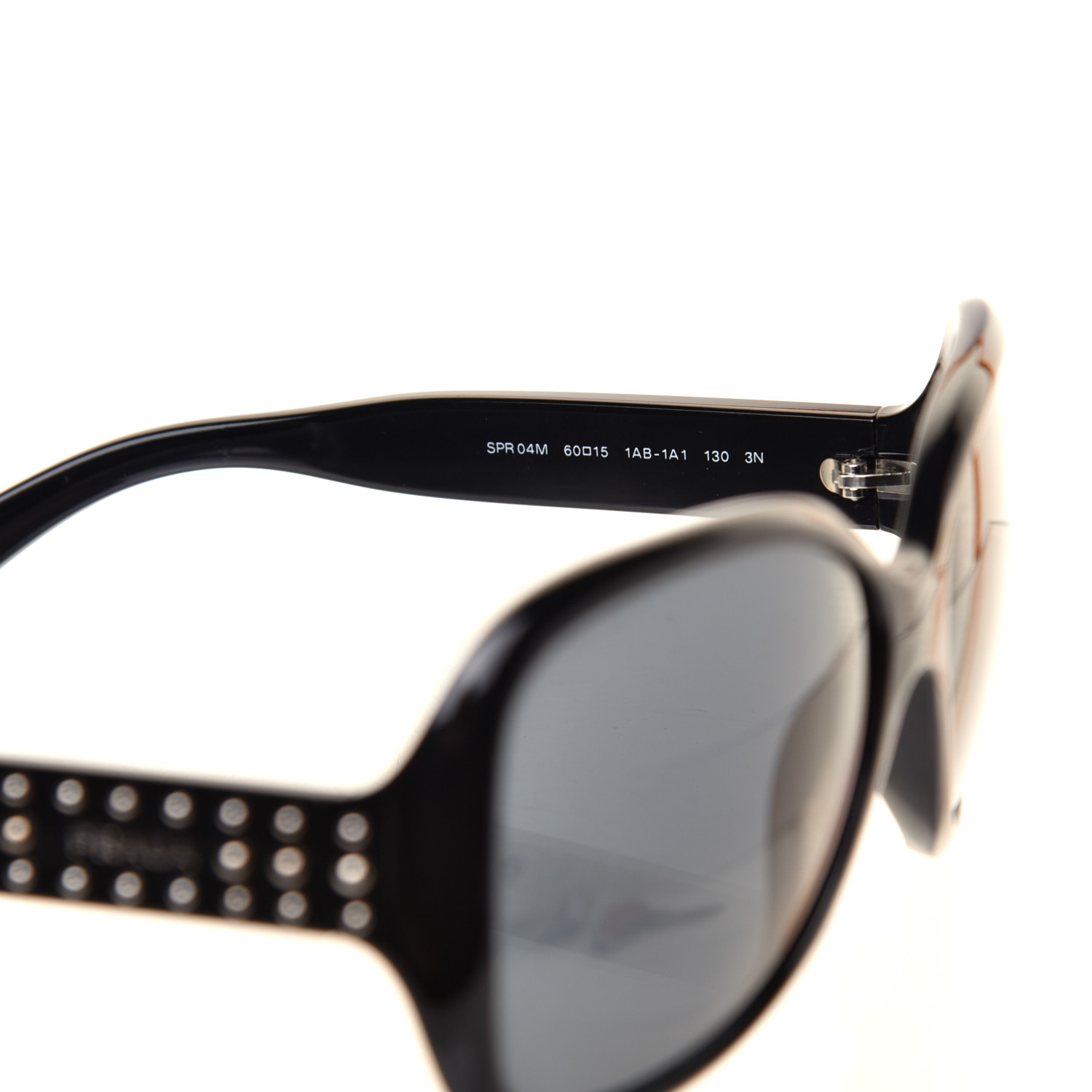 PRADA Studded Sunglasses SPR 04M Black 678259 | FASHIONPHILE