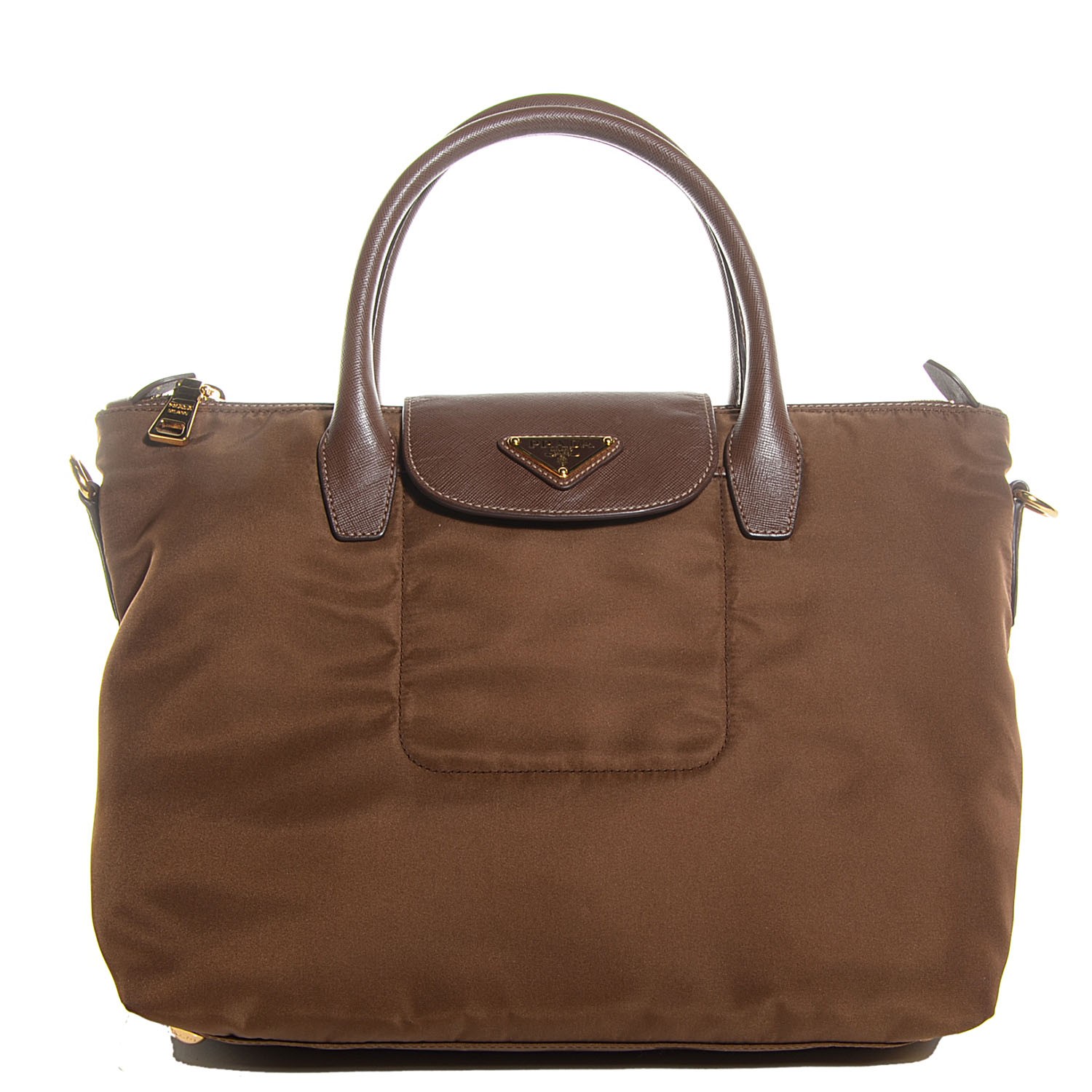 PRADA Saffiano Tessuto Nylon Tote Corinto 94619 | FASHIONPHILE