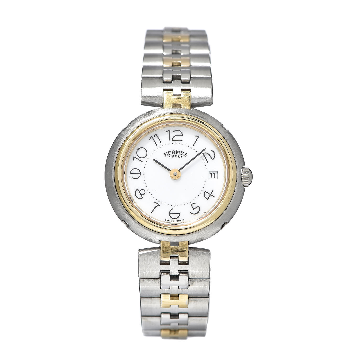 HERMES 腕時計 (WATERRESISTANT 10ATU QUARTZ) HERMES Stainless Steel 25mm Profile Quartz Watch Gold 527820