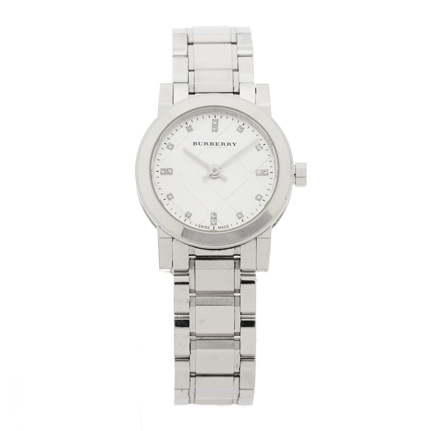 BURBERRY Stainless Steel Diamond 27mm Heritage Quartz Watch