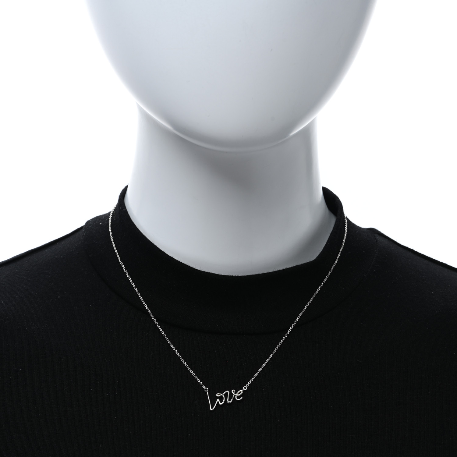 TIFFANY Sterling Silver Paloma Picasso Graffiti Love Pendant