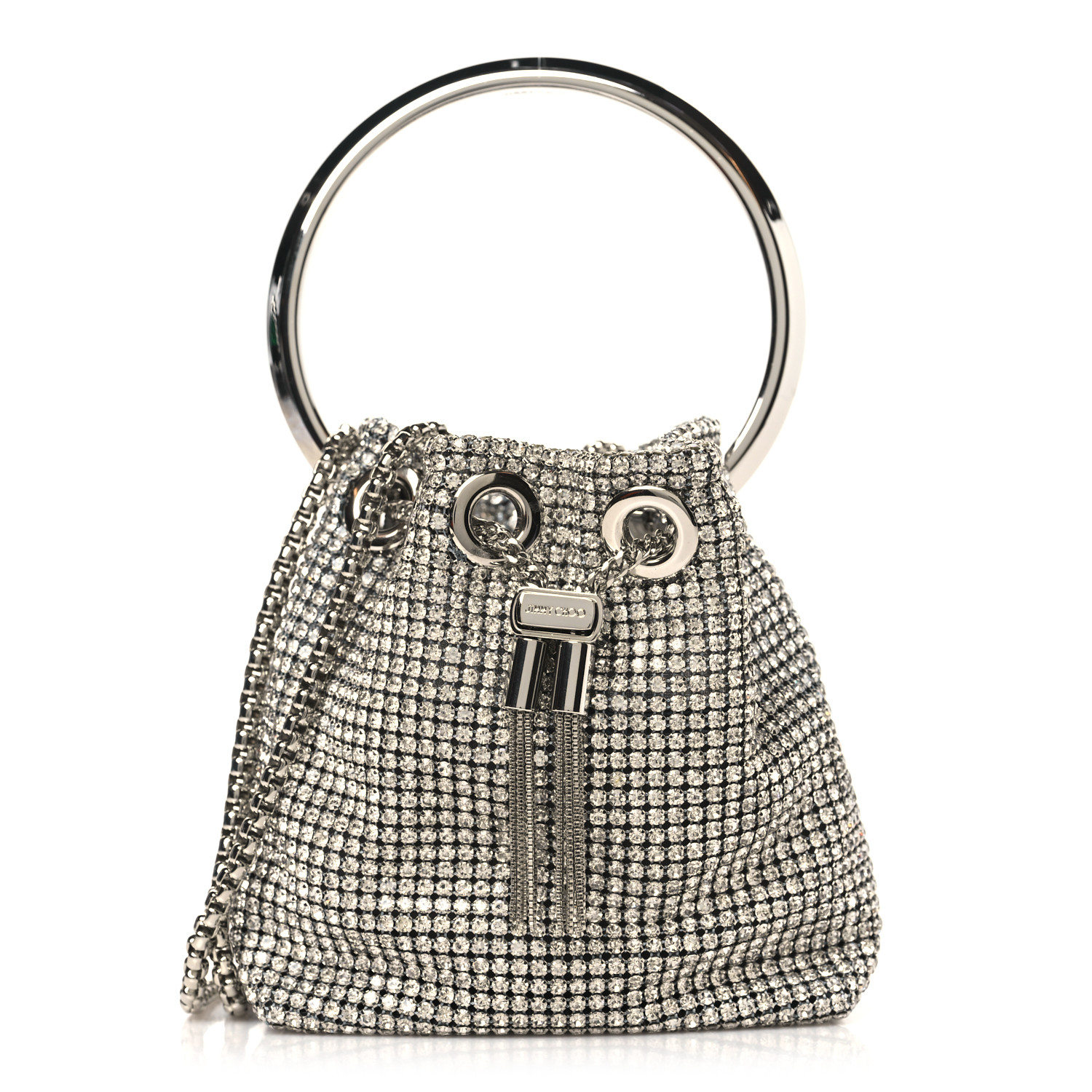 JIMMY CHOO■Satin Crystal Bag■ハンドバッグ JIMMY CHOO Satin Crystal Embellished Micro Bon Bon Bag