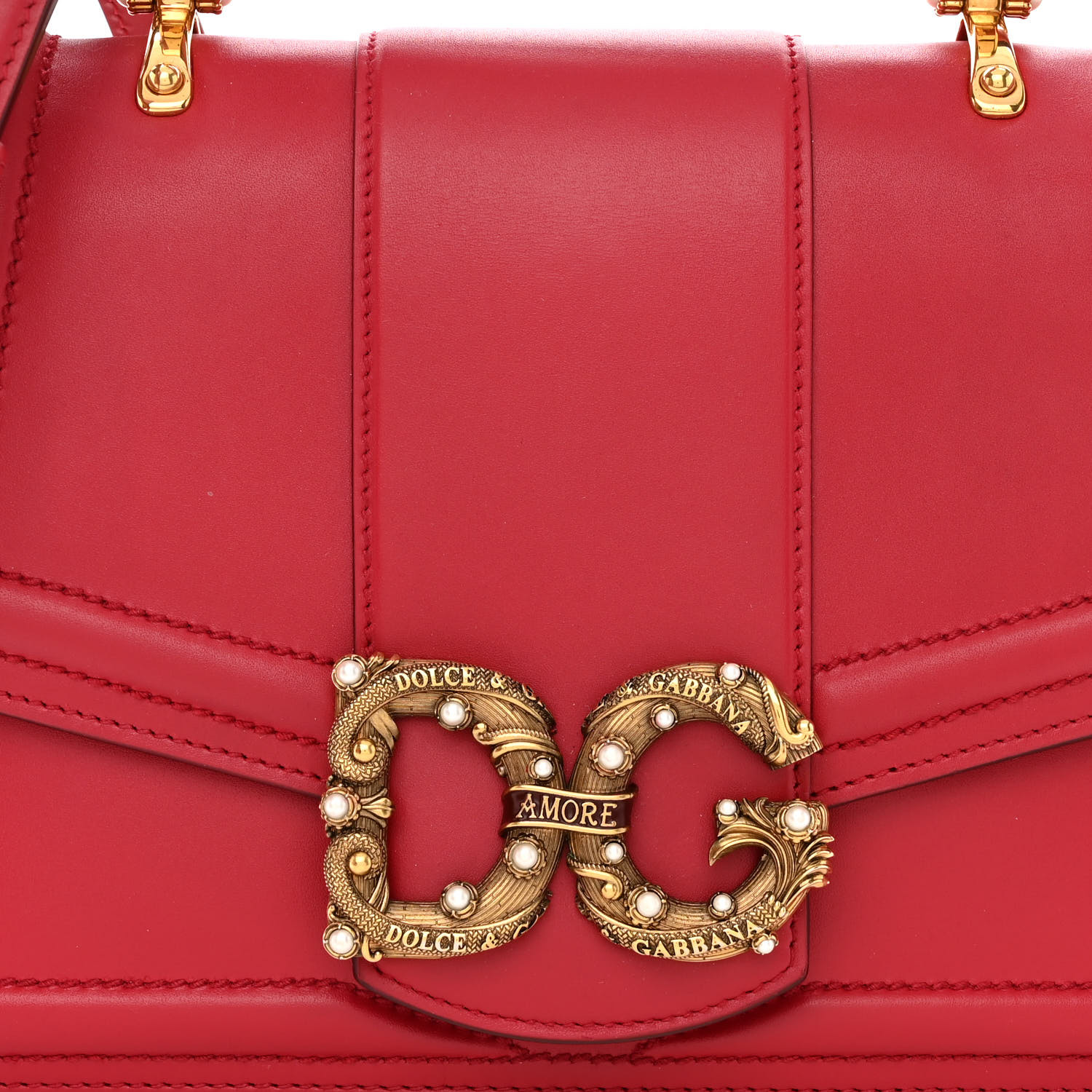 Dolce & Gabbana DG Amore チェーン ショルダーバッグ DOLCE & GABBANA Handbag White Leather DG Logo Amore Shoulder