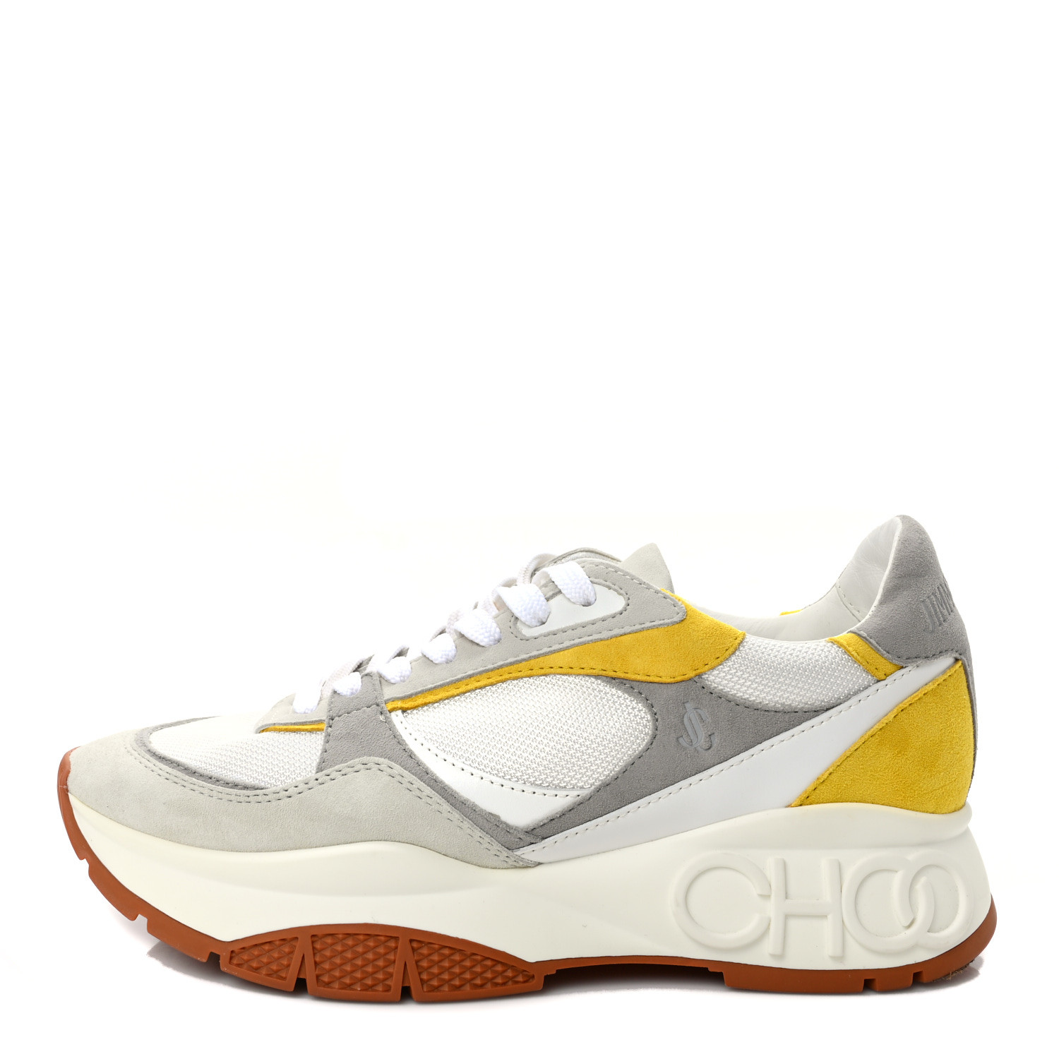 JIMMY CHOO Nappa Mesh Suede Womens Landon Low Top Sneakers