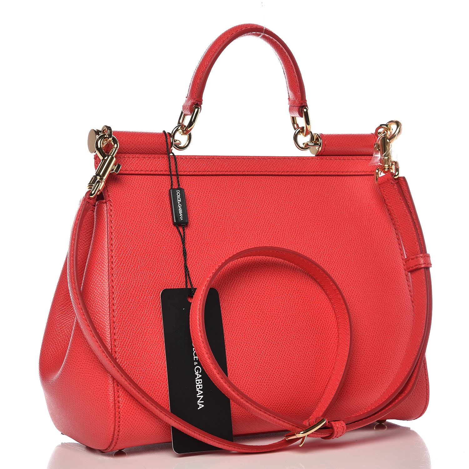 トートバッグ Dolce & Gabbana Dauphine Leather Red Medium Sicily Bag Dolce & Gabbana Medium Sicily Tote Bag | Red | FARFETCH