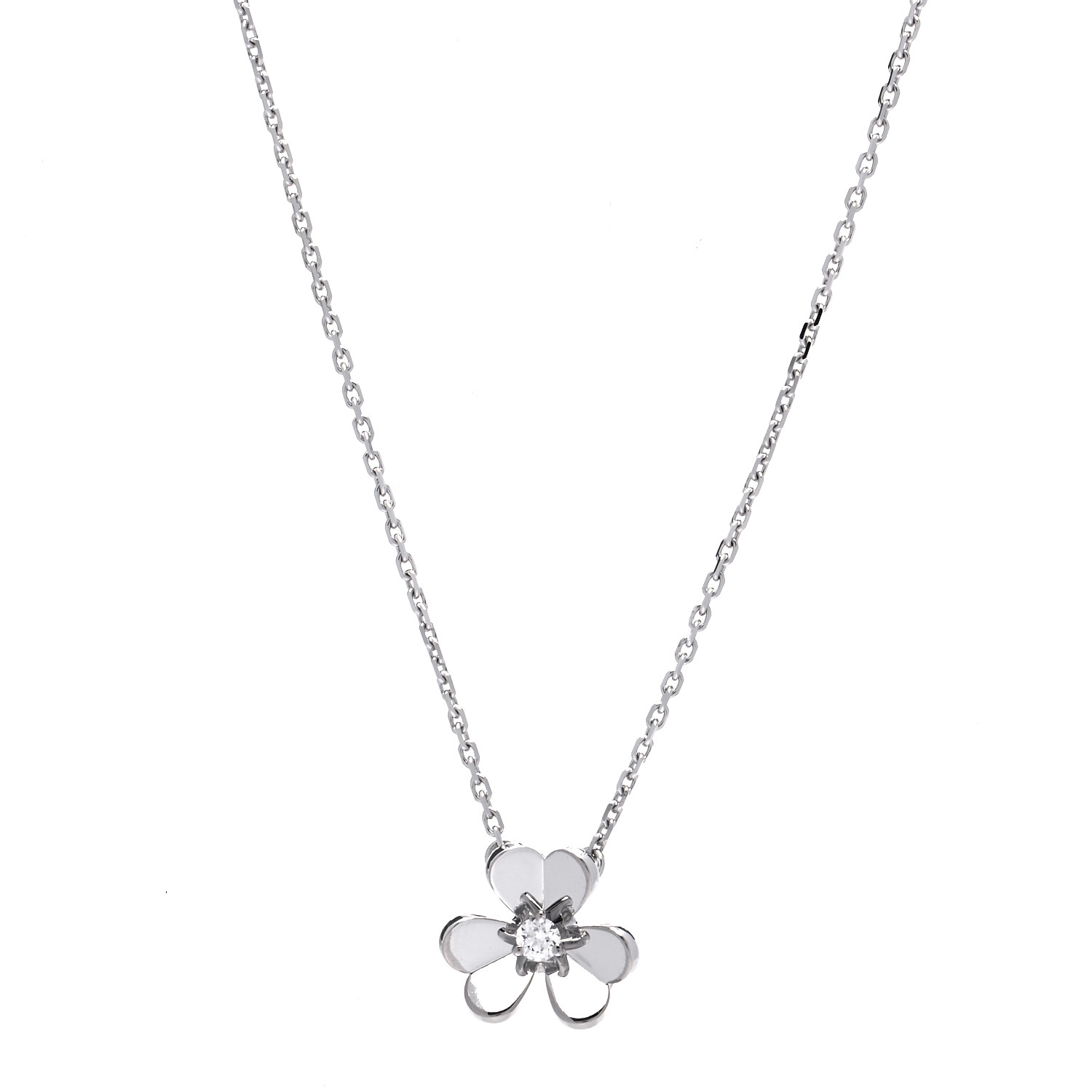 VAN CLEEF & ARPELS 18K White Gold Diamond Mini Frivole