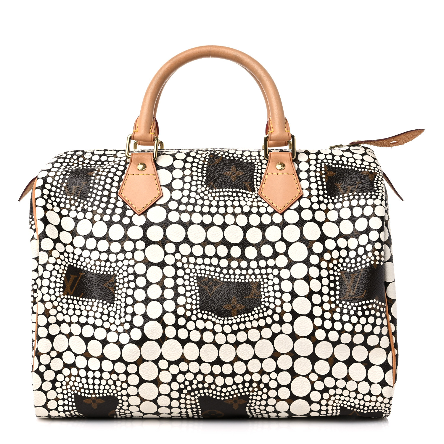 LOUIS VUITTON Monogram Kusama Town Speedy 30 White 1331369