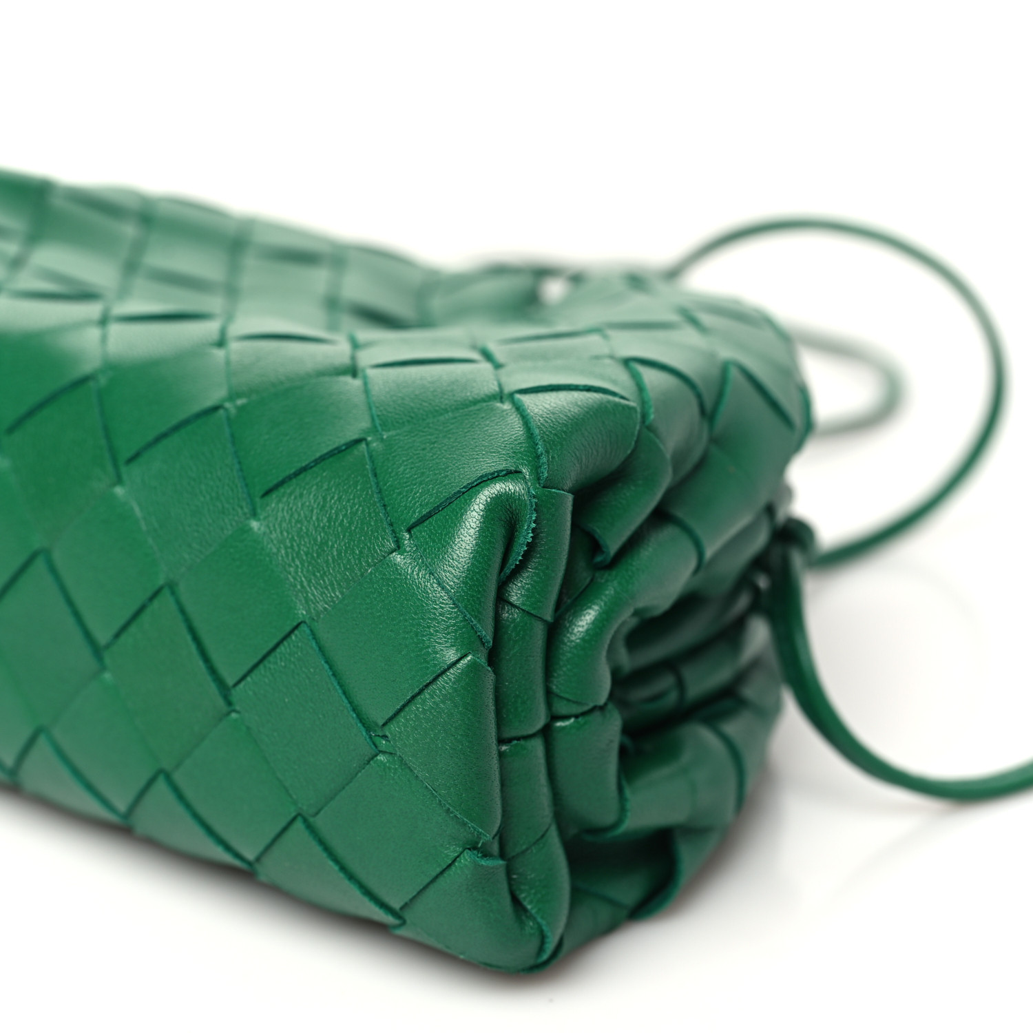 BOTTEGA VENETA Nappa Intrecciato The Mini Pouch Racing Green