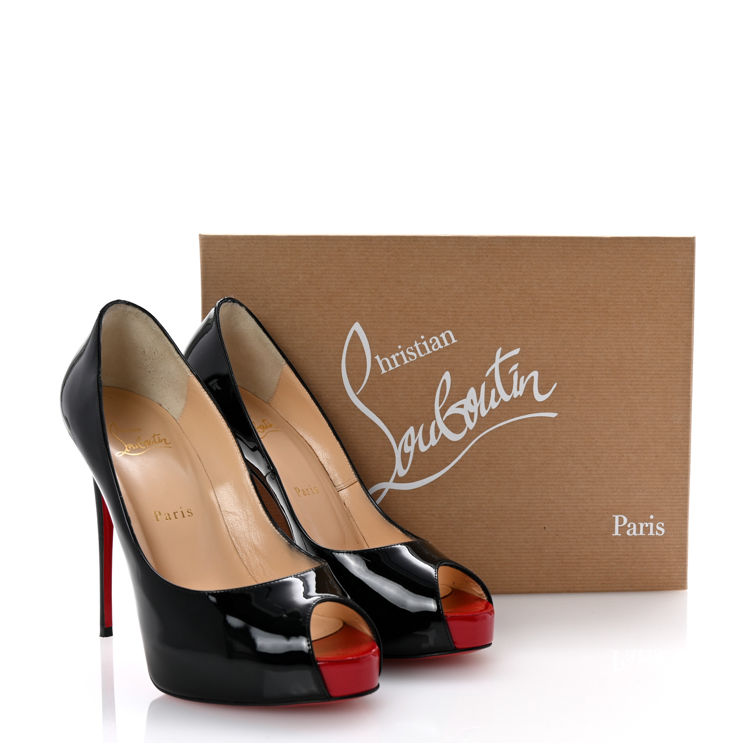 CHRISTIAN LOUBOUTIN Patent New Very Prive 120 Pumps 38 Black
