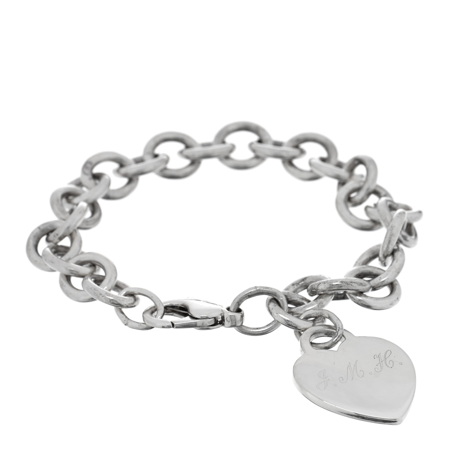 Tiffany プレッツェル　チャーム ティファニー ブレスレット シルバー925 ハート ロックチャーム