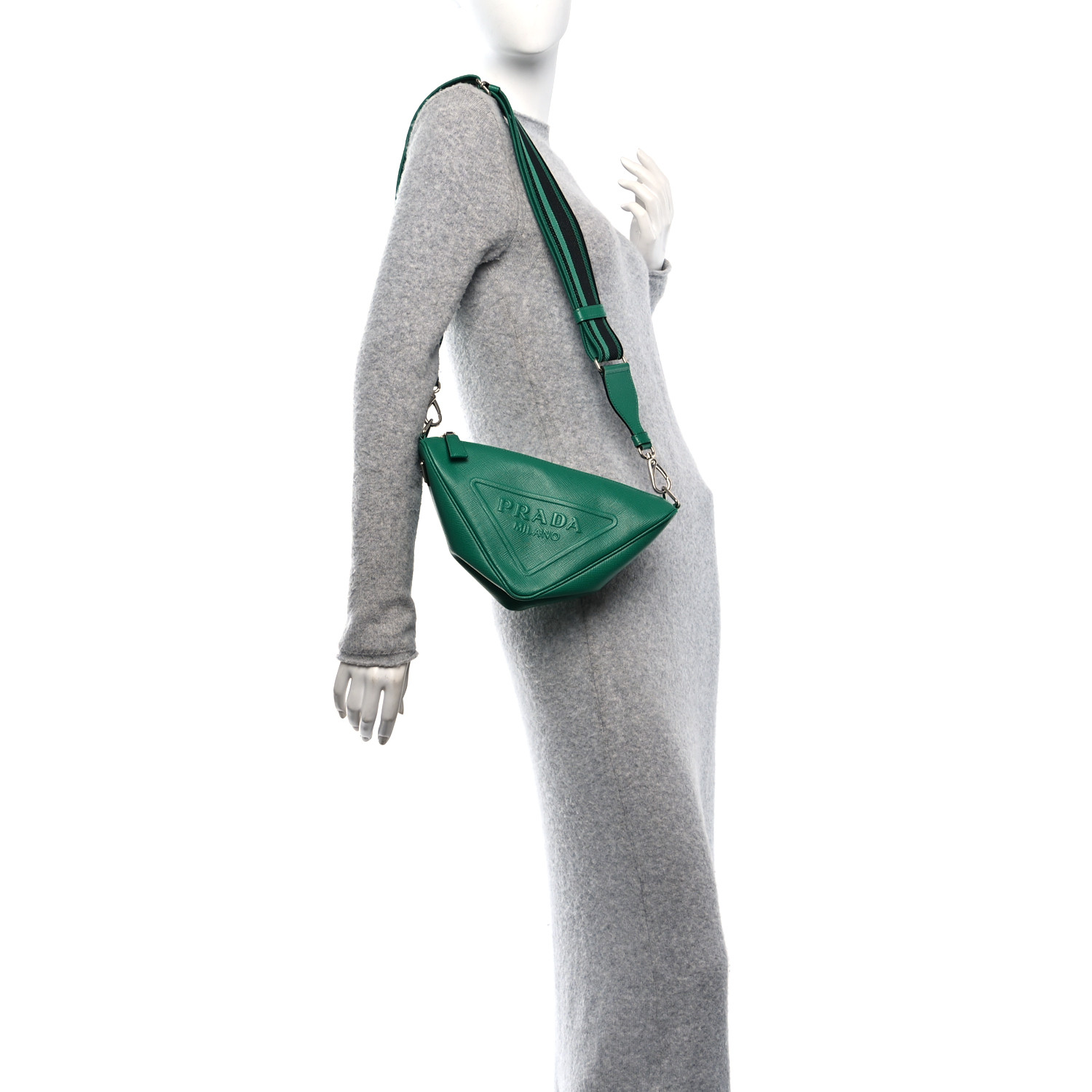 クラッチバッグ PRADA  Clutches Women Leather Green/Mango Prada Drawstring Clutch Bag in Green | Lyst
