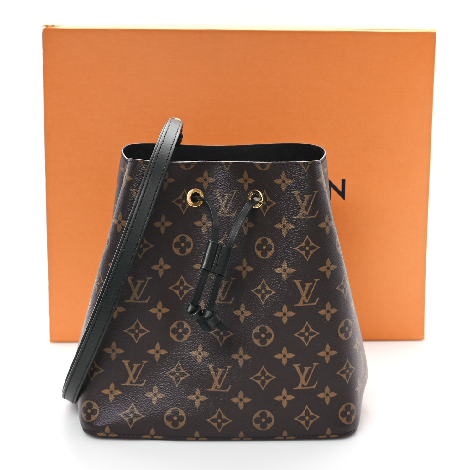 LOUIS VUITTON Monogram Neonoe MM Black 1677068 | FASHIONPHILE