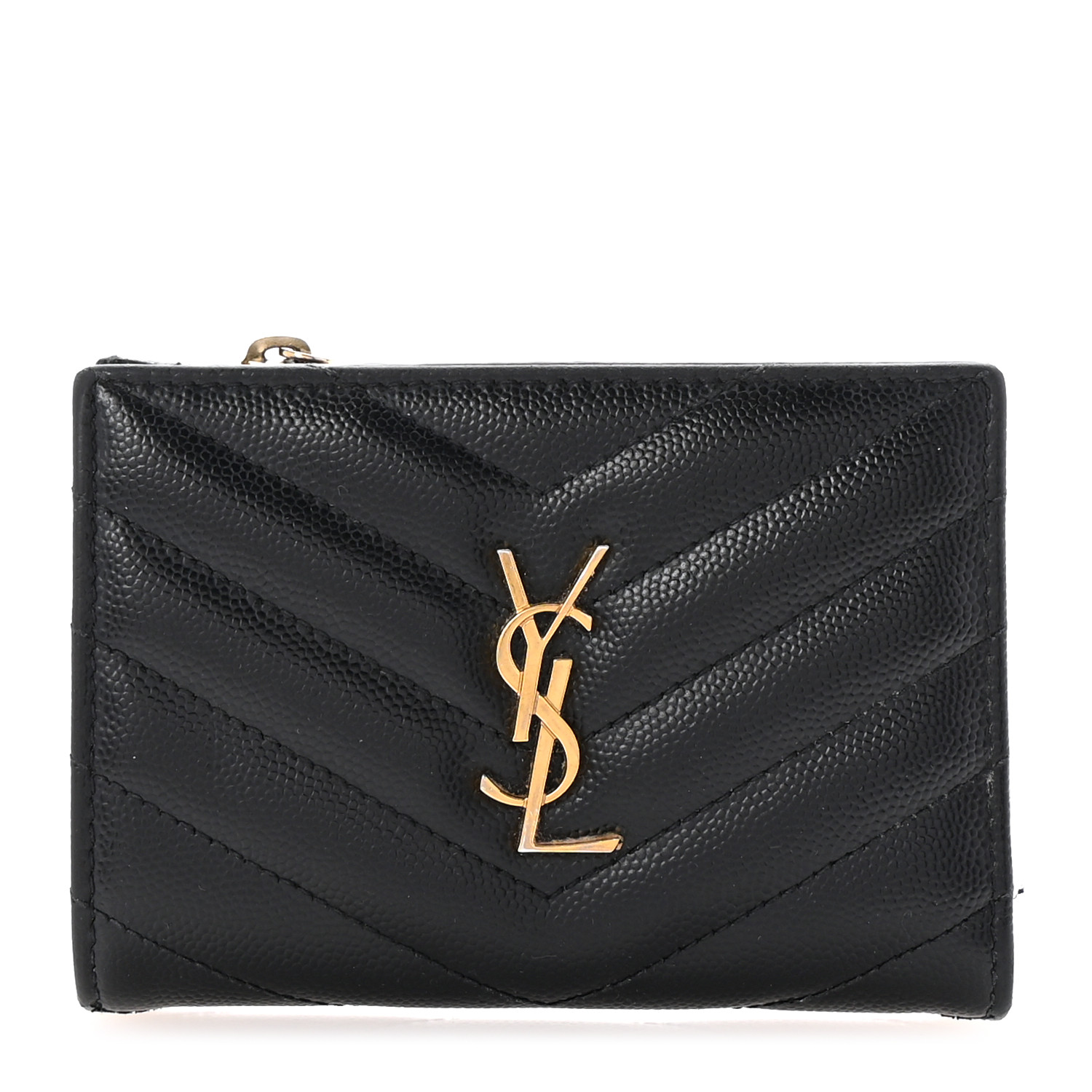 Saint Laurent☆ Grain De Poudre モノグラム ウォレット Monogramme Large Grain de Poudre Wallet Collection | Neiman