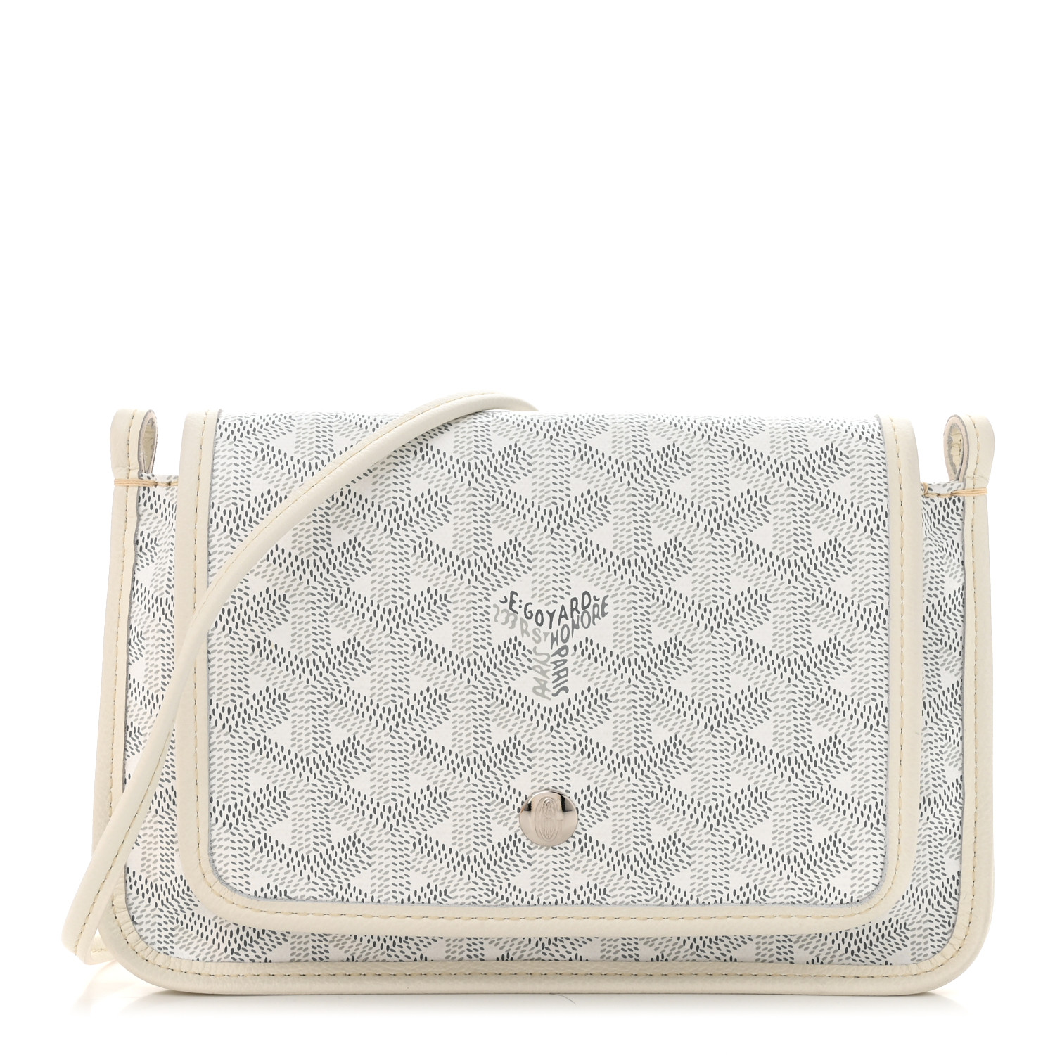 GOYARD Goyardine Plumet Wallet Clutch White 1678343