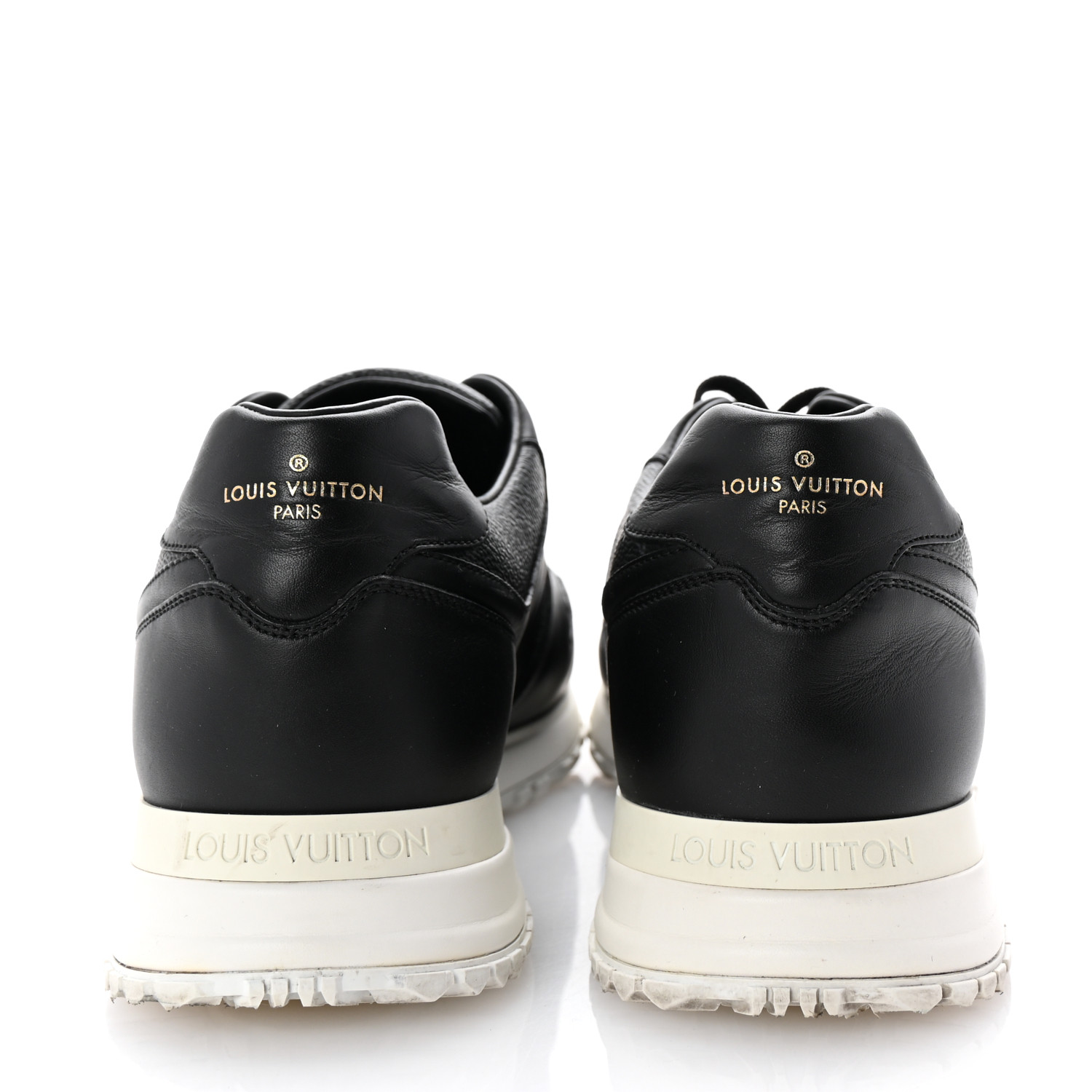 Louis Vuitton::スニーカー:8[RESALE] LOUIS VUITTON Calfskin Mens Zig Zag Sneakers 8 Black Gold