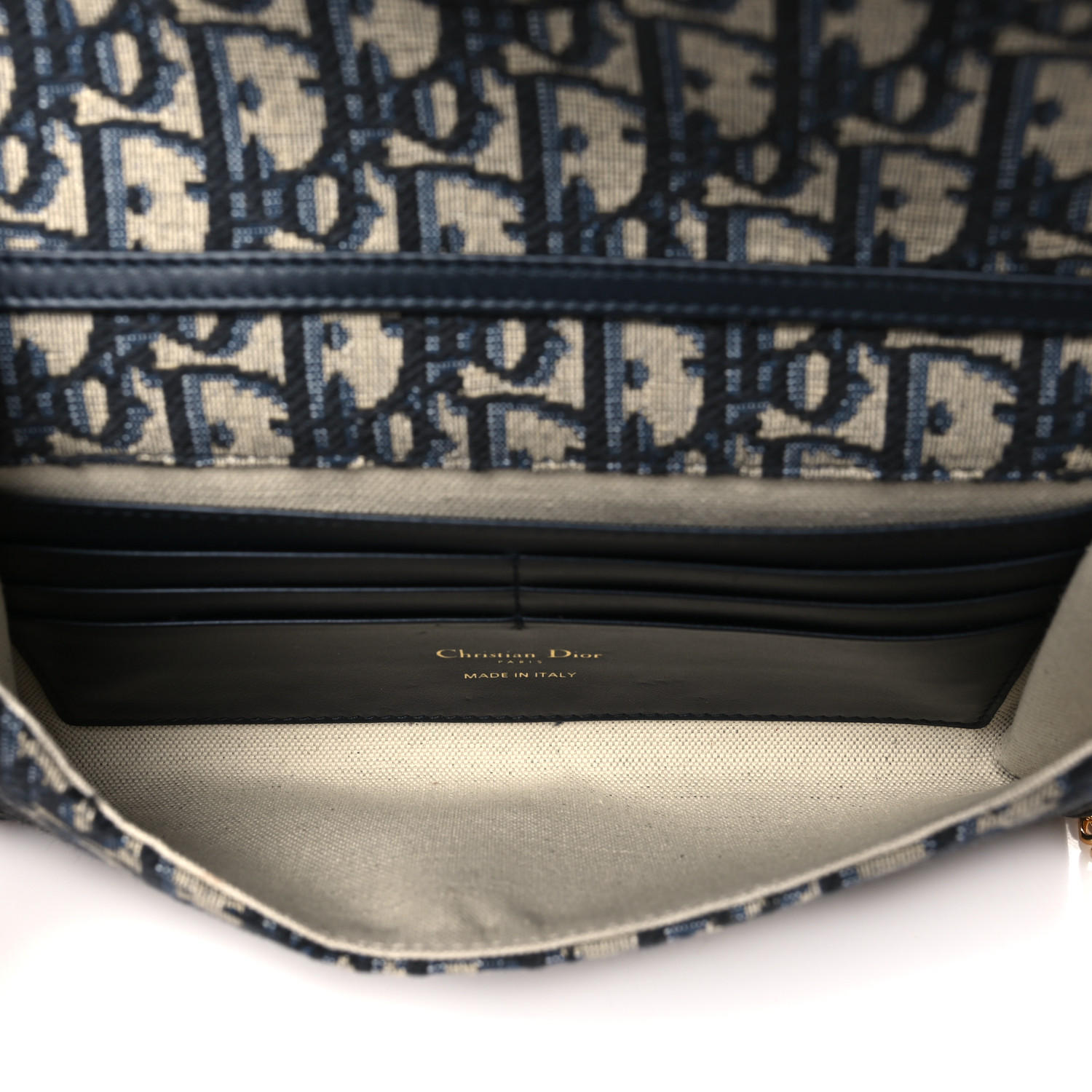 関税送料込国内発送★Dior Bobby East-West チェーンウォレット CHRISTIAN DIOR Oblique Bobby East West Pouch With Chain Blue