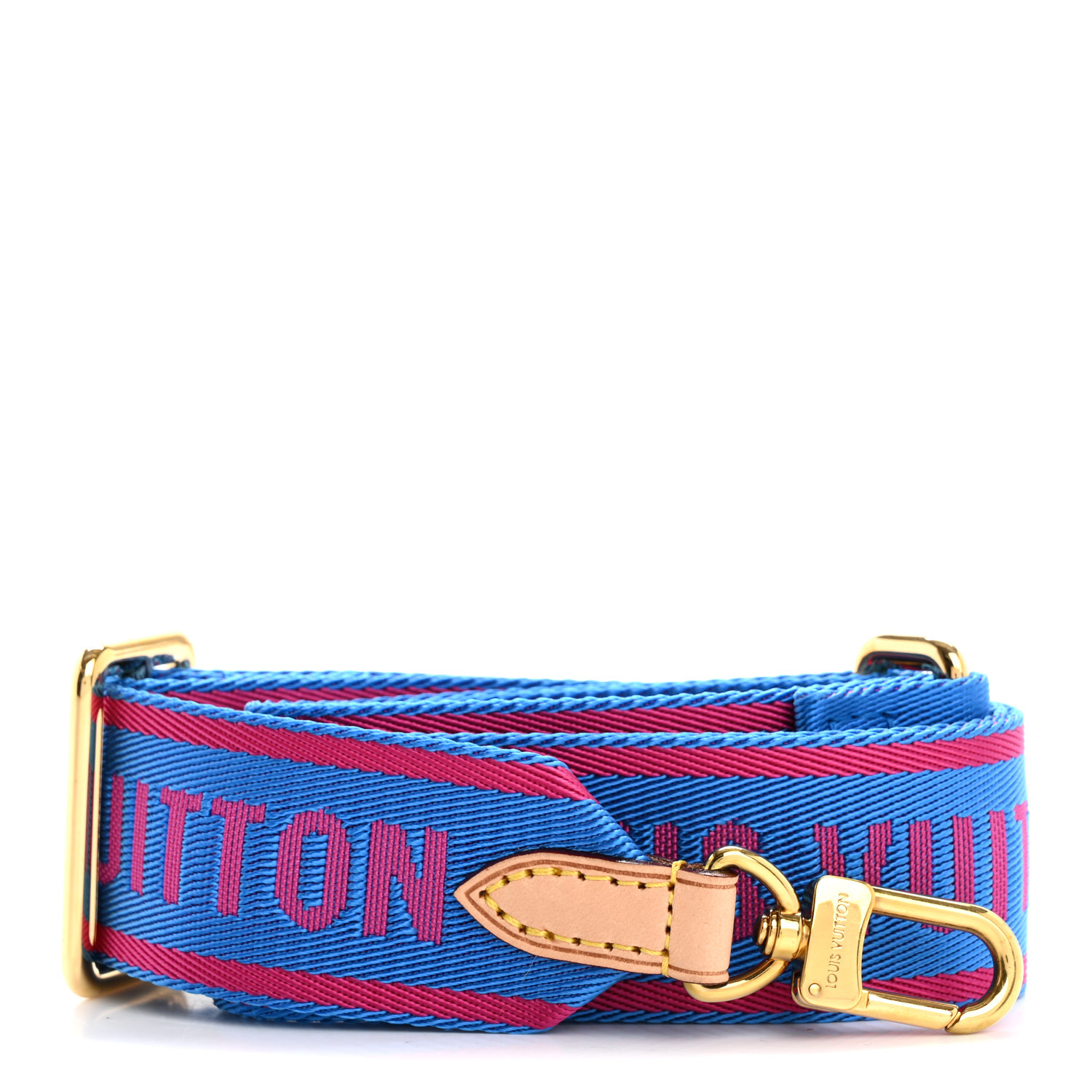 LOUIS VUITTON Nylon Bandouliere Shoulder Strap Blue Magenta