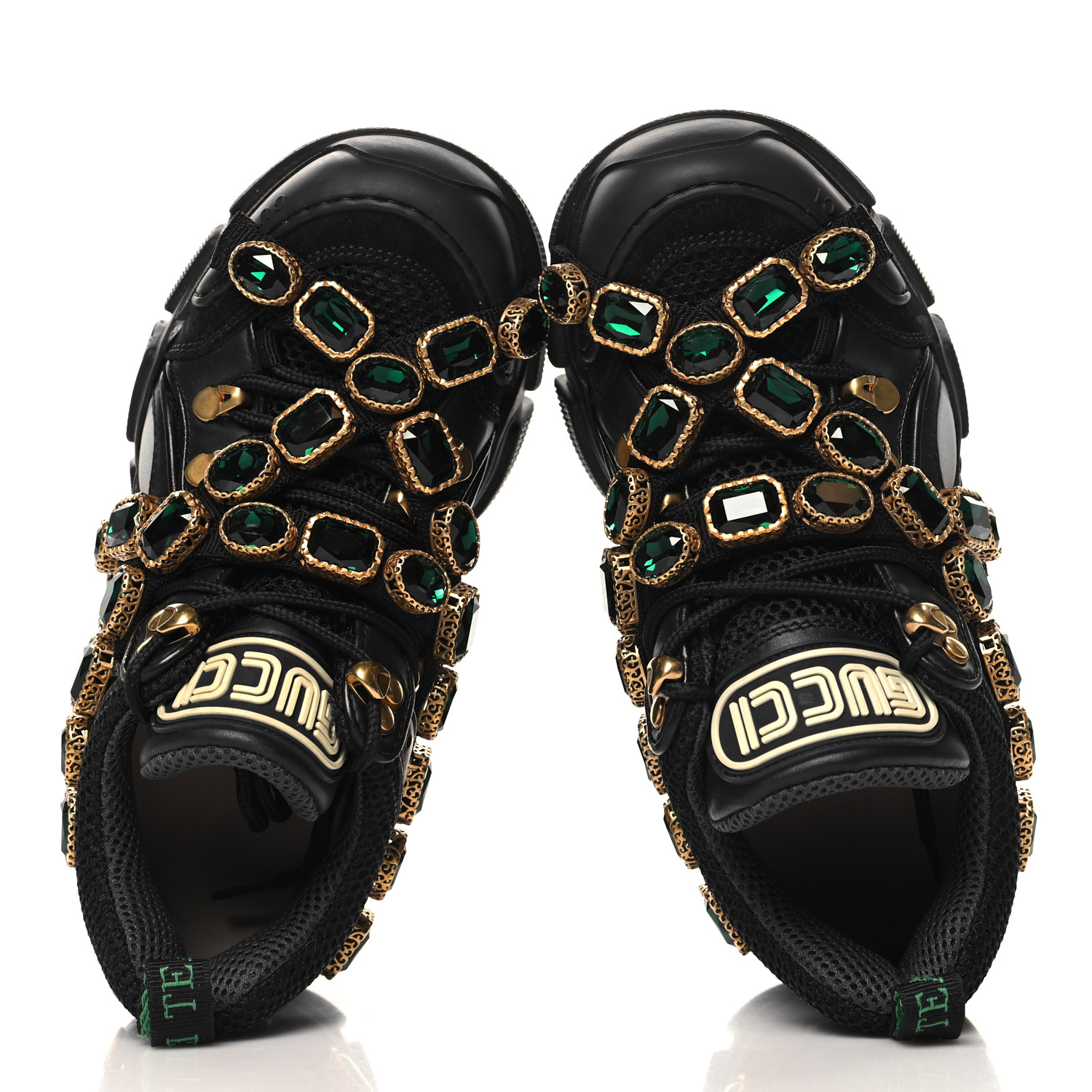 GUCCI X SEGA Mesh Suede Calfskin Removable Crystals Womens