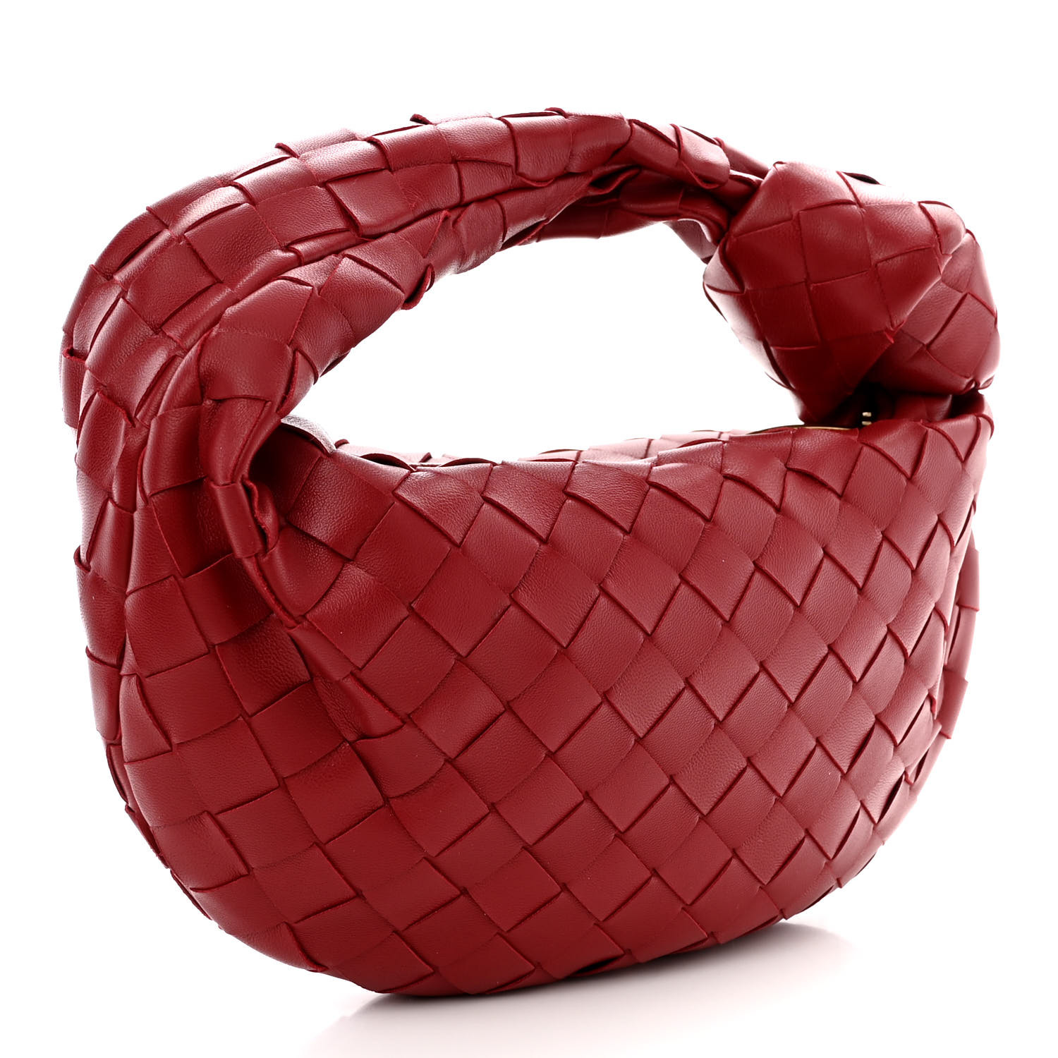 BOTTEGA VENETA Nappa Intrecciato Mini Jodie Dark Red 1417480
