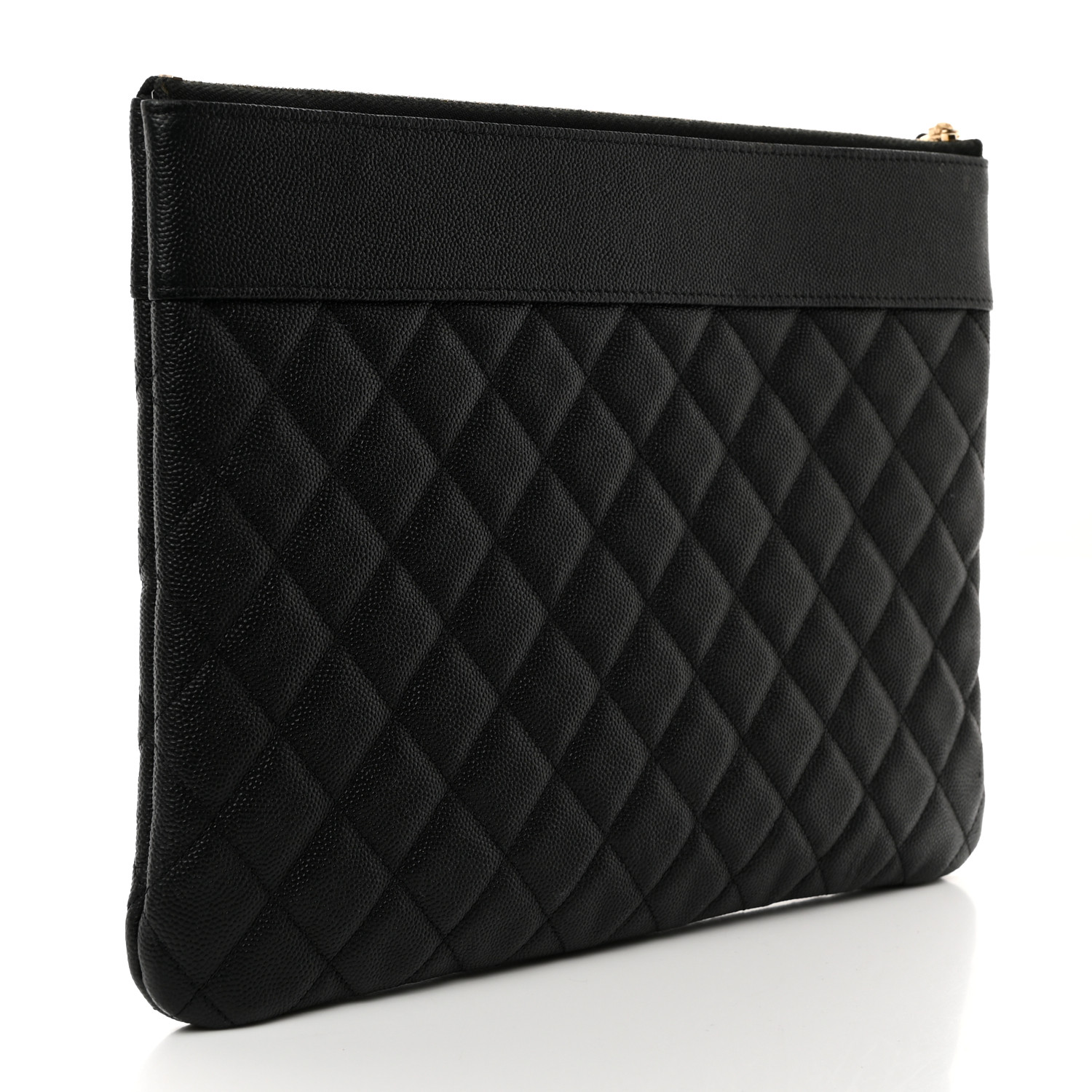 CHANEL Caviar Quilted Medium Vintage Mademoiselle Cosmetic Case Black 3