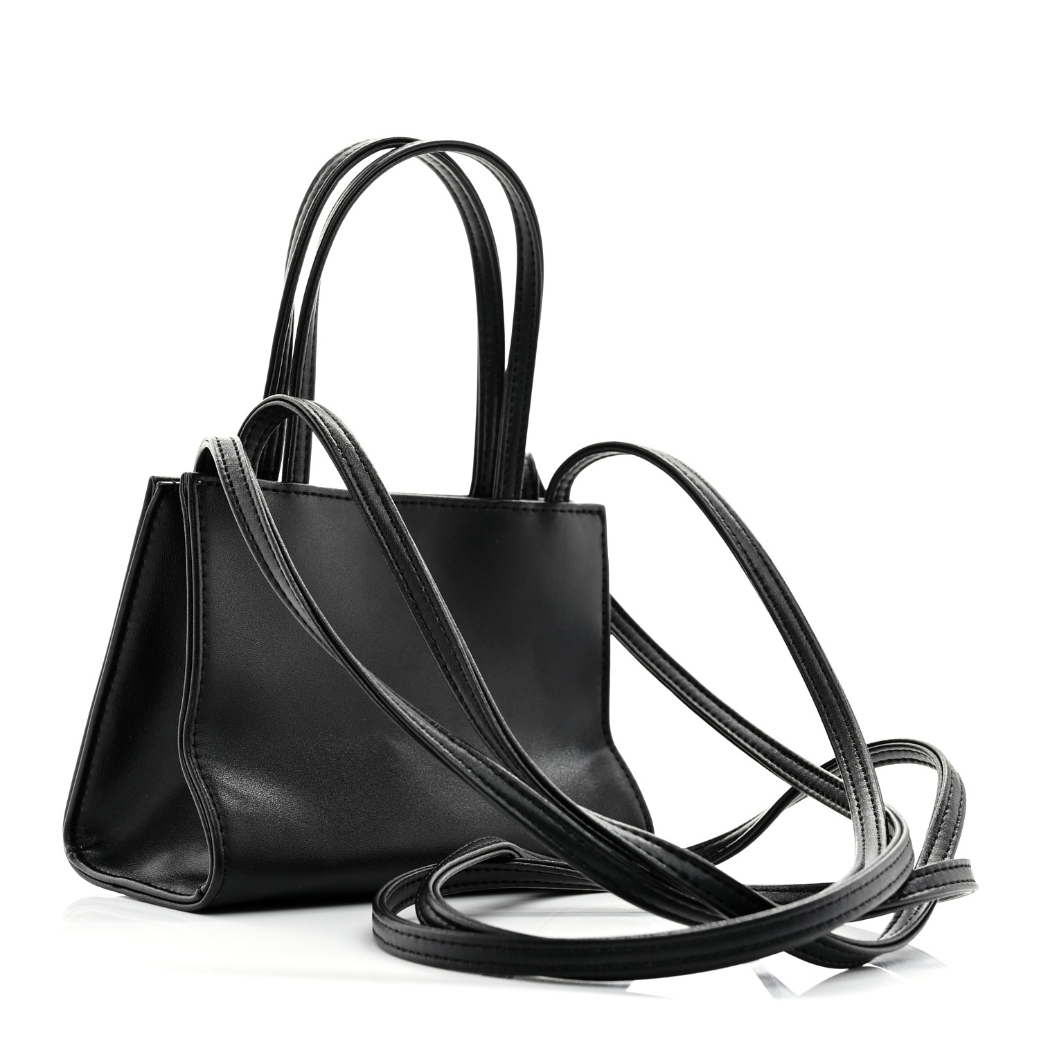 【TELFAR】Small Shopping Bag Black Small Shopping Bag - Black Patent