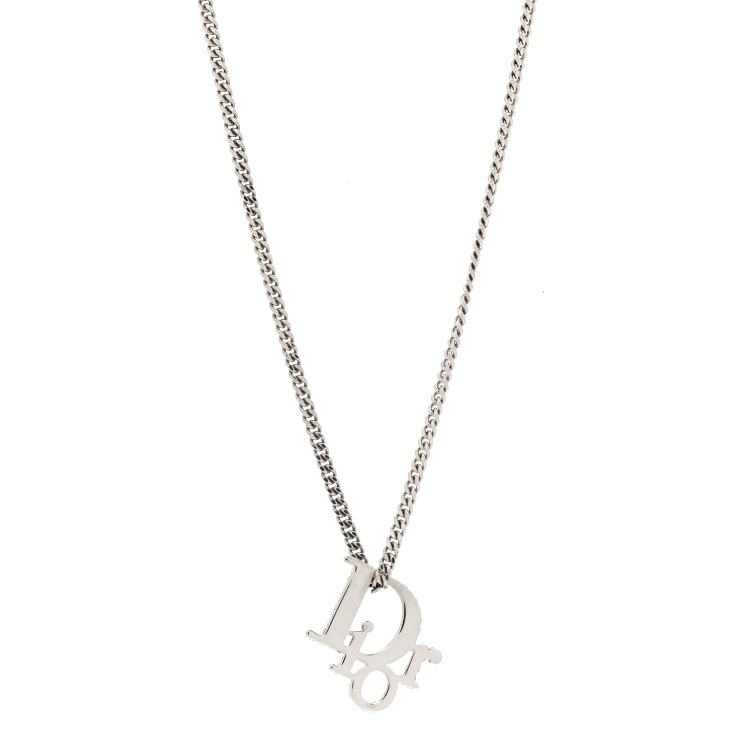 アクセサリー Christian Dior Logo silver necklace Christian Dior Silver Logo Plate Necklace | eBay