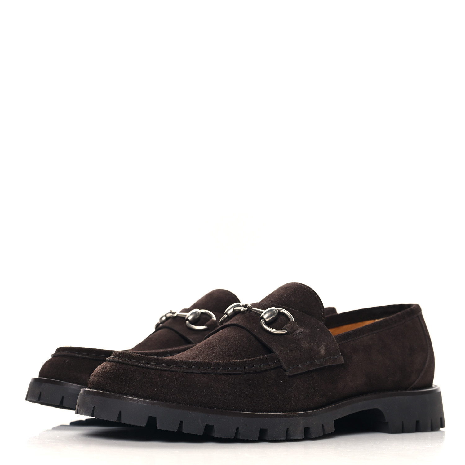 靴 GUCCI Horsebit Suede Loafers BLACK Gucci Horsebit suede loafers Gucci