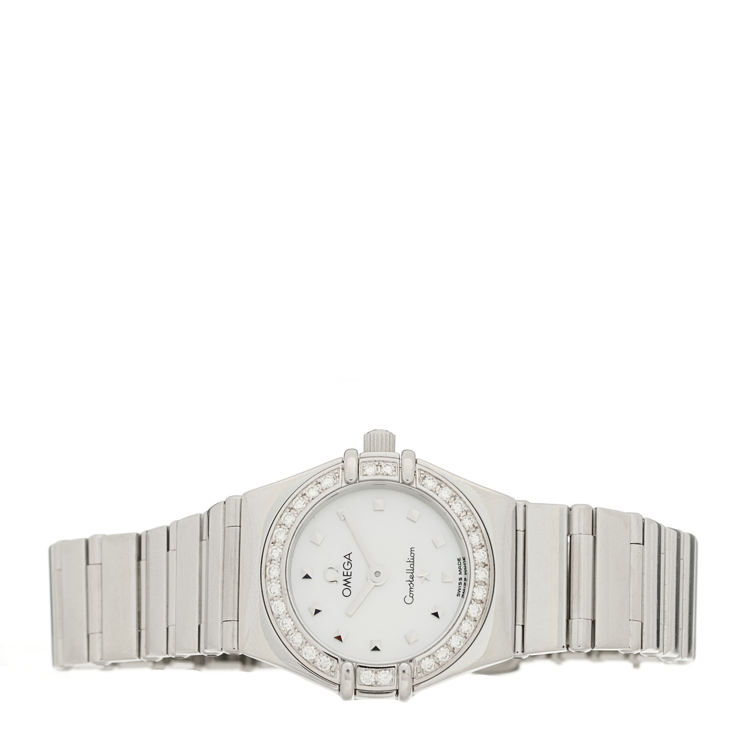 【松】OMEGA Constellation 水色ダイヤモンドインデ OMEGA Stainless Steel Diamond Bezel Mother of Pearl 22mm