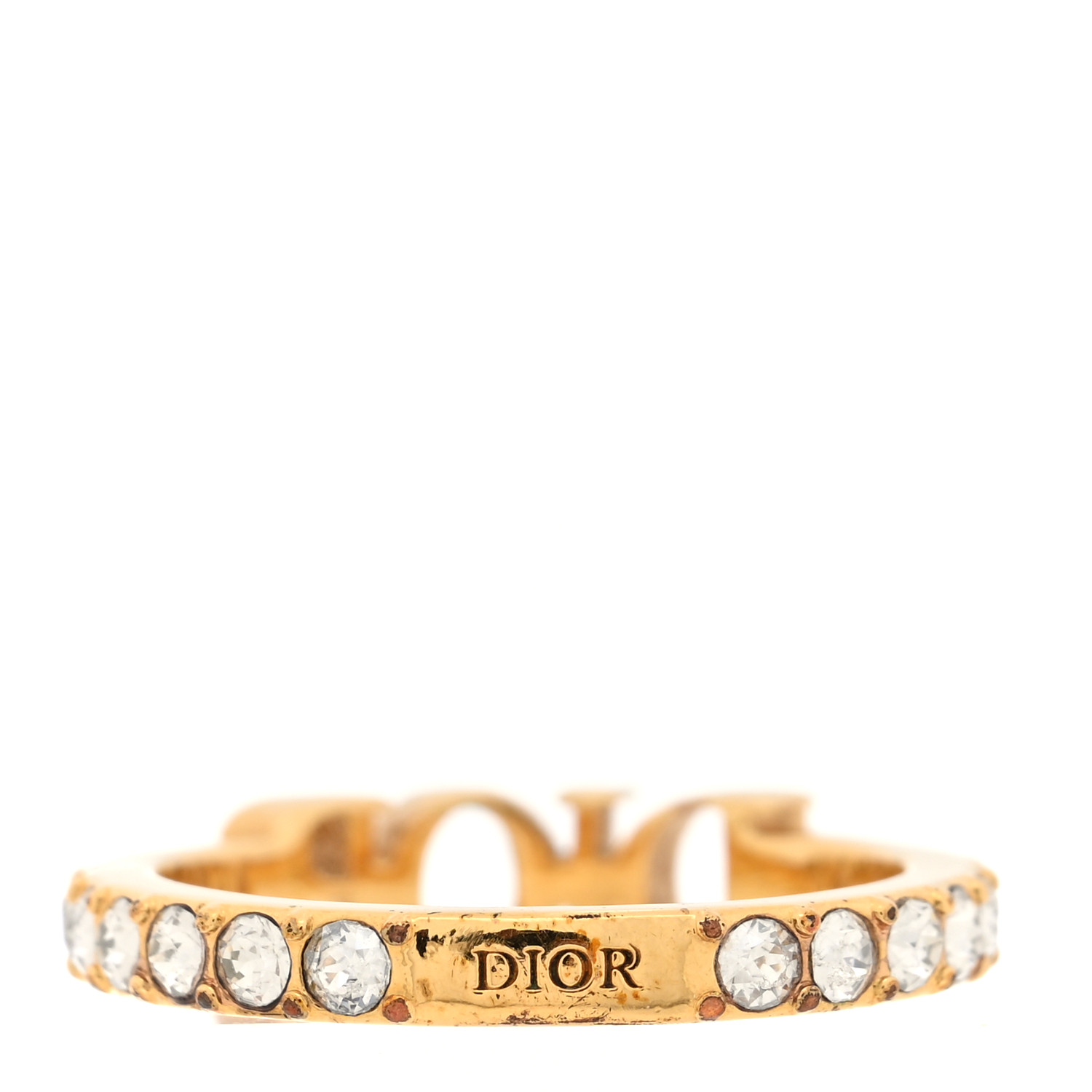 Dio(r)evolution リング　Mサイズ CHRISTIAN DIOR Metal Crystal DIO(R)EVOLUTION Ring M Gold