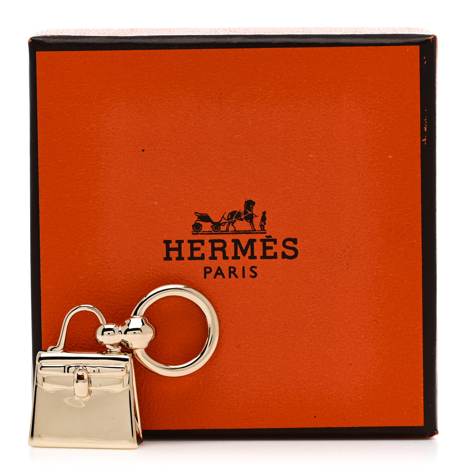 HERMES Permabrass Mini Kelly Twilly Ring 1683161 | FASHIONPHILE