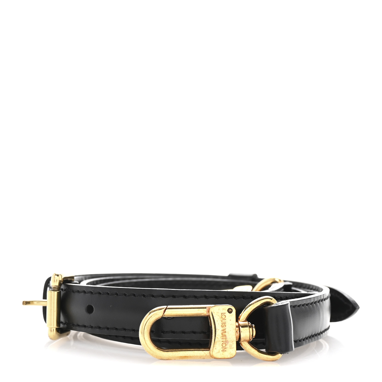 LOUIS VUITTON Calfskin 16mm Adjustable Shoulder Strap Black