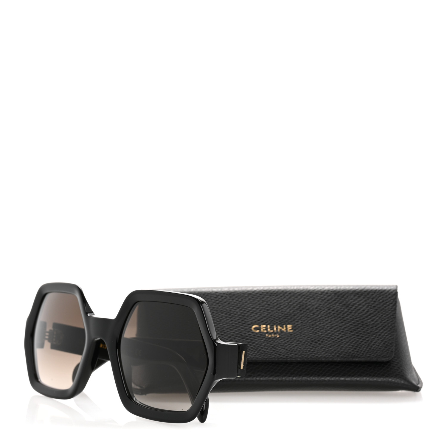 CELINE Acetate Octagon Polarized Sunglasses CL40131 Black