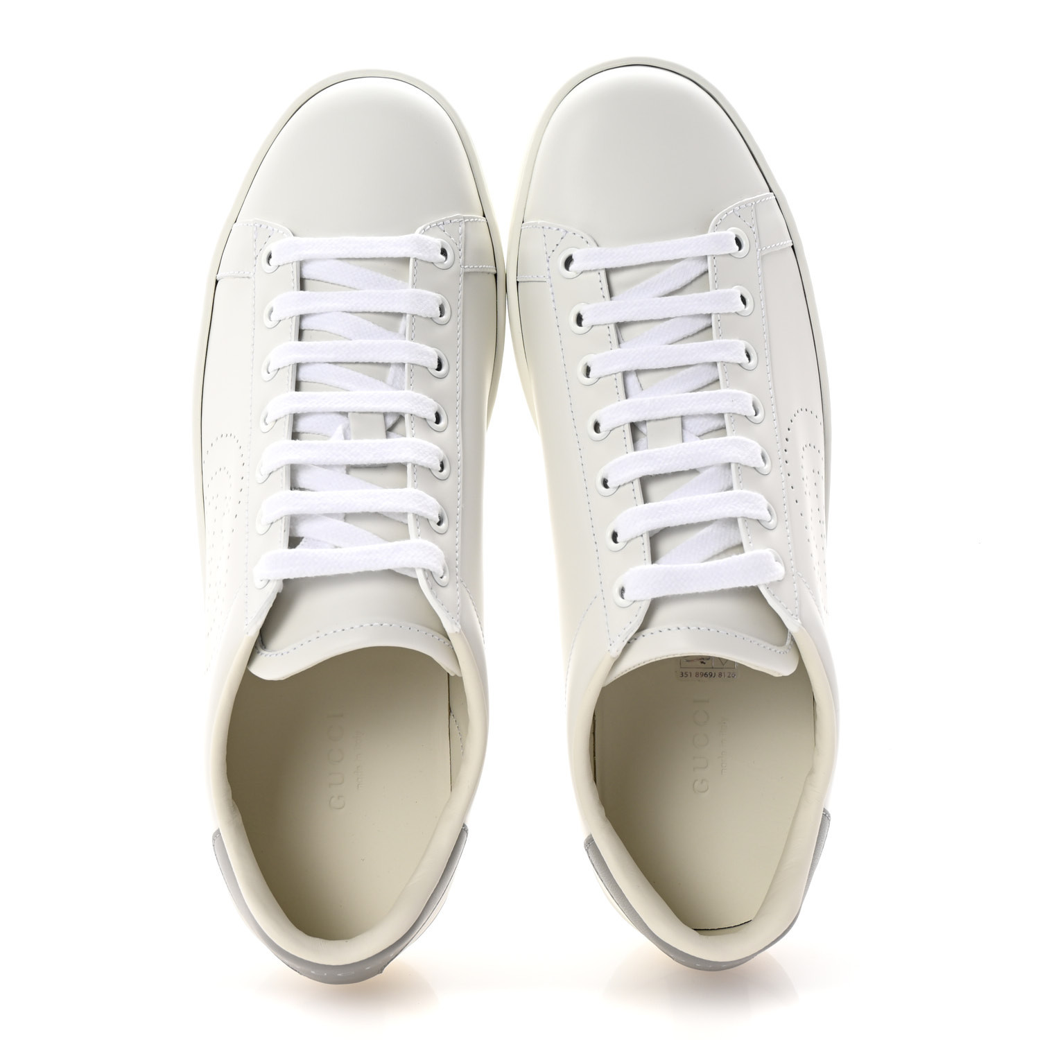 【チッチ777】 GUCCI Calfskin Interlocking G Perforated Womens Ace Sneakers