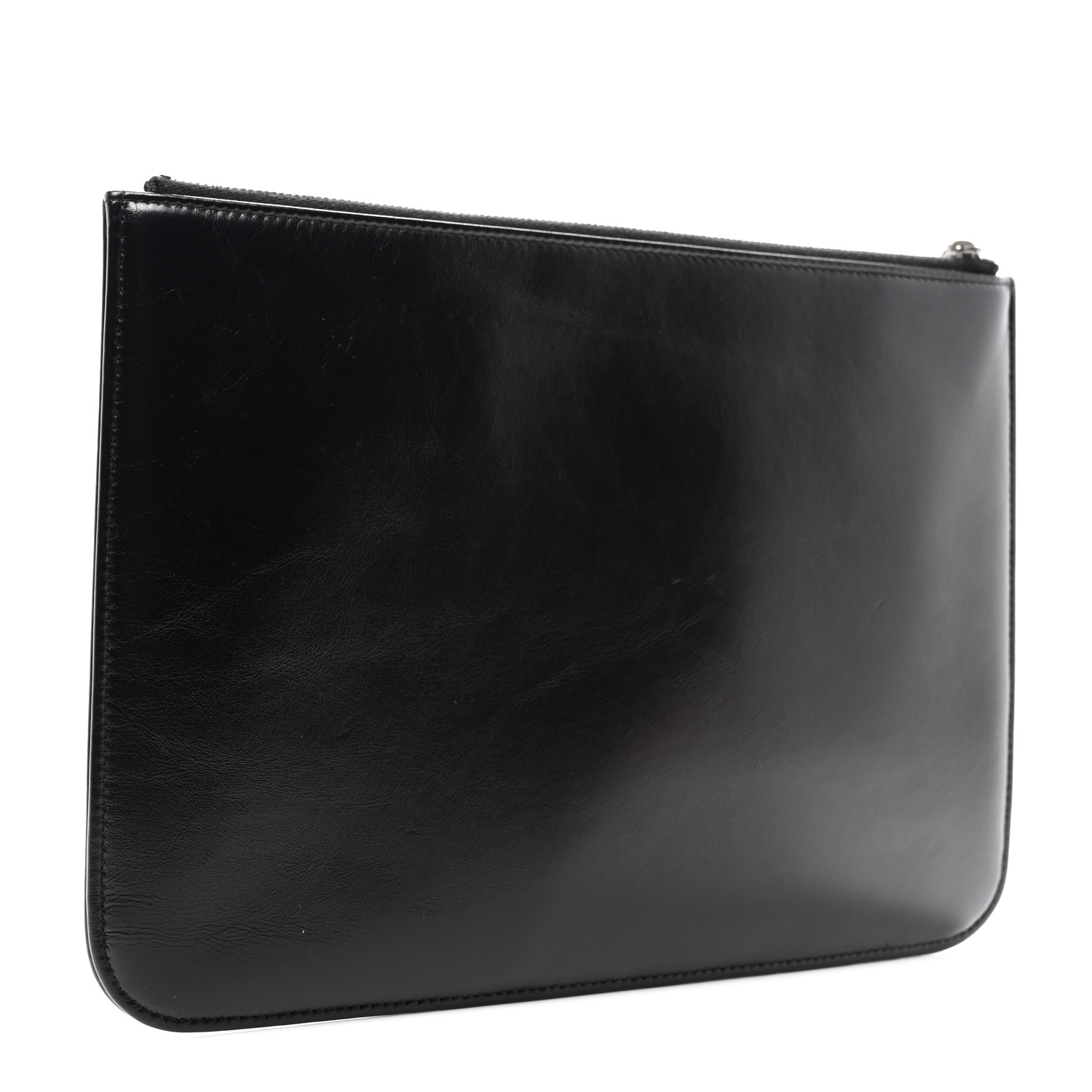 CHANEL Aged Calfskin Medium Charms Deauville Pouch Black 3