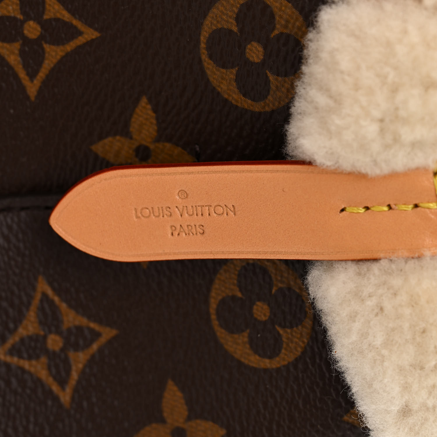 LOUIS VUITTON Monogram Shearling Cozygram Neonoe BB 1454229