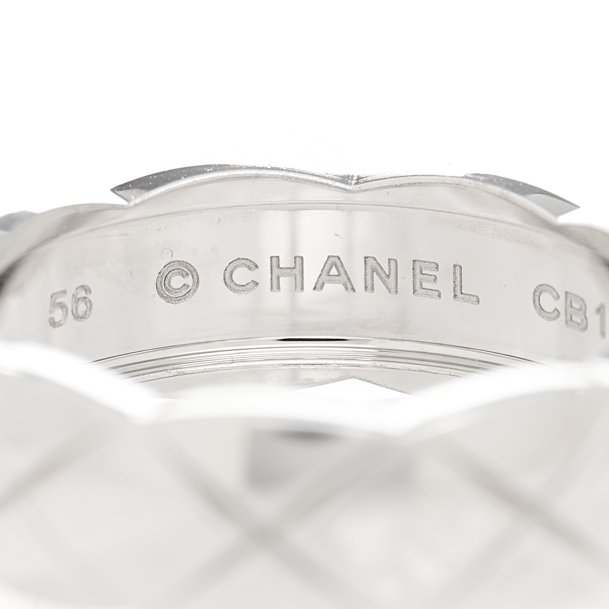 CHANEL COCOロゴリング ホワイト CHANEL 18K White Gold Small Coco Crush Ring 56 7.5 1449199