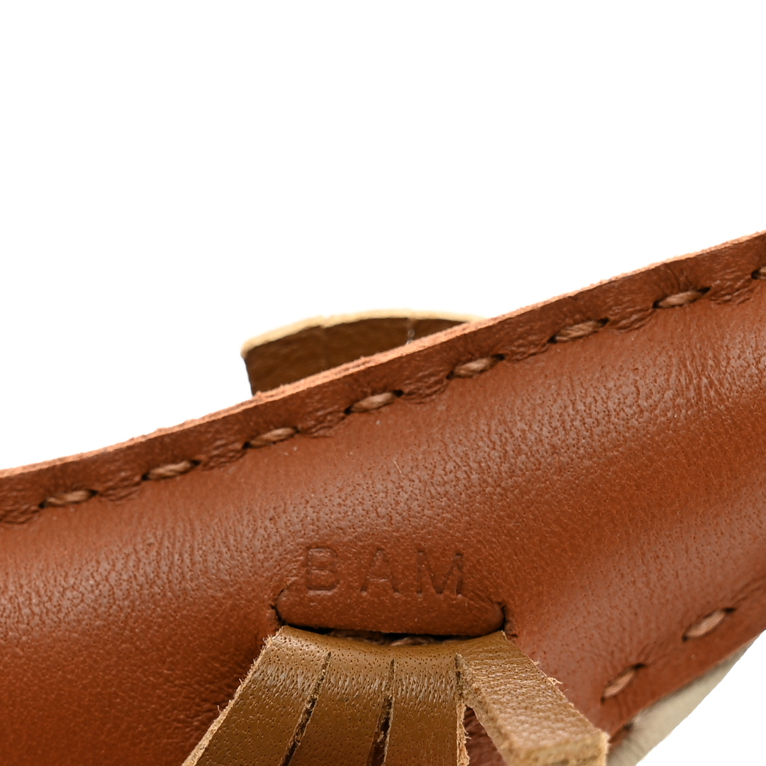 HERMES Milo Lambskin Hippo Bag Charm Gold Kraft Craie