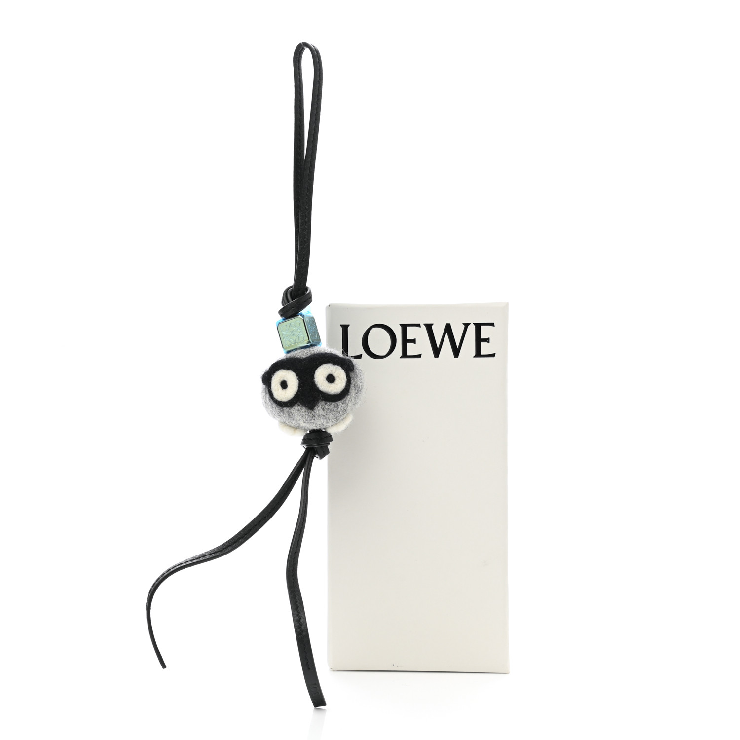 バッグチャーム Loewe Owl Charm LOEWE Felt Calfskin Baby Owl Bag Charm Grey 1059687