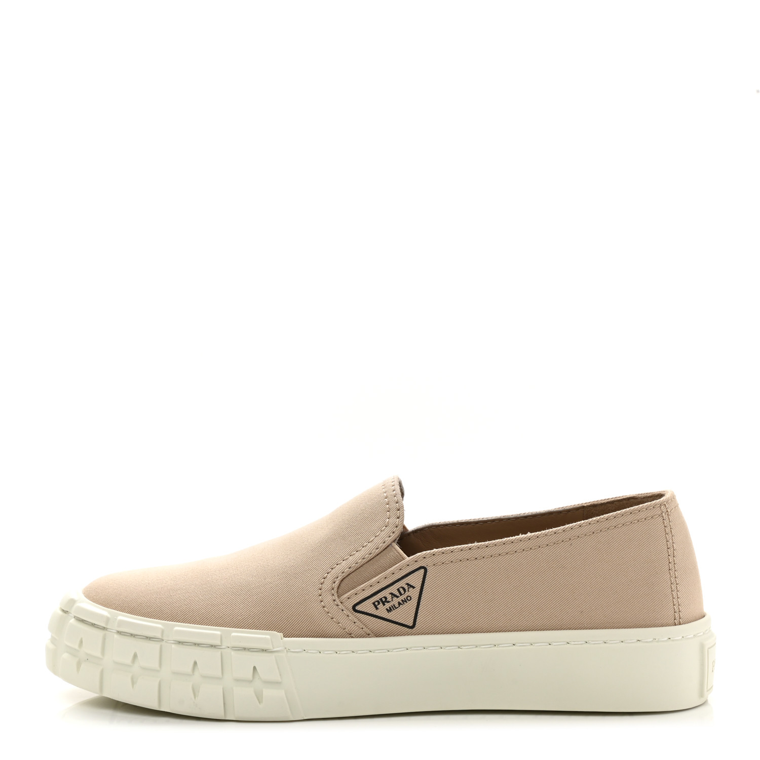 PRADA Gabardine Triangle Logo Cassetta Wheel Slip On 35mm