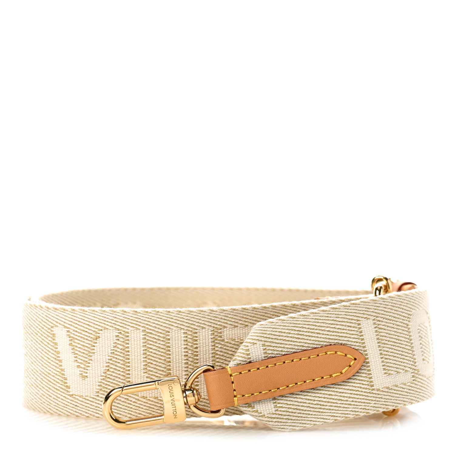 LOUIS VUITTON Jacquard High Rise Shoulder Strap Beige