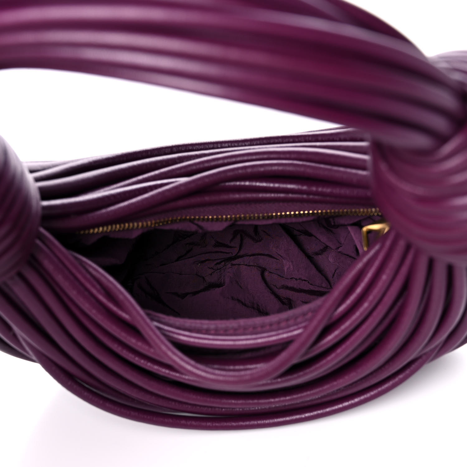 BOTTEGA VENETA Nappa Mini Tubular Double Knot Grape 996439