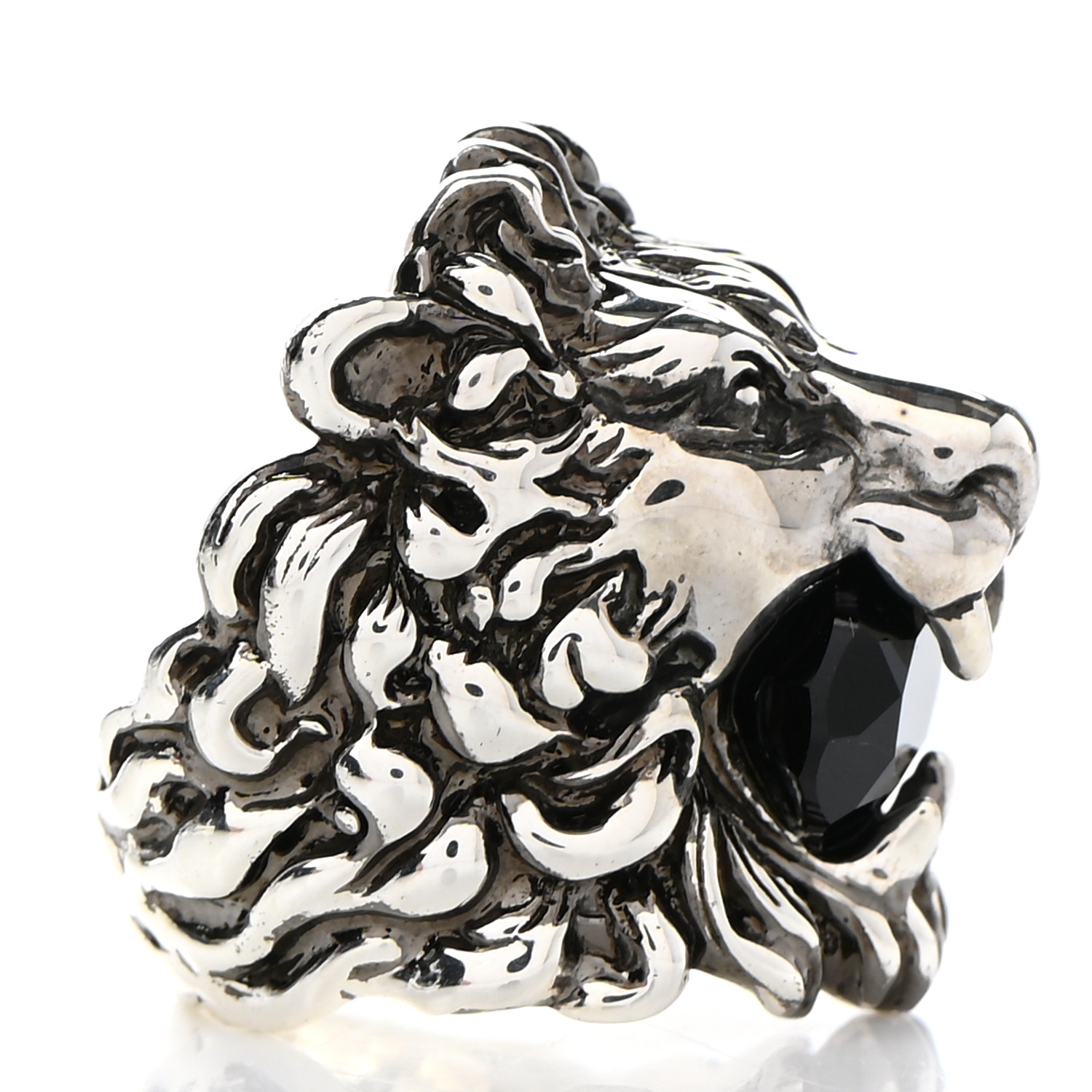 アクセサリー Gucci Lion Head Silver Ring Authentic Gucci Lion Head Motif Ring In Silver | eBay