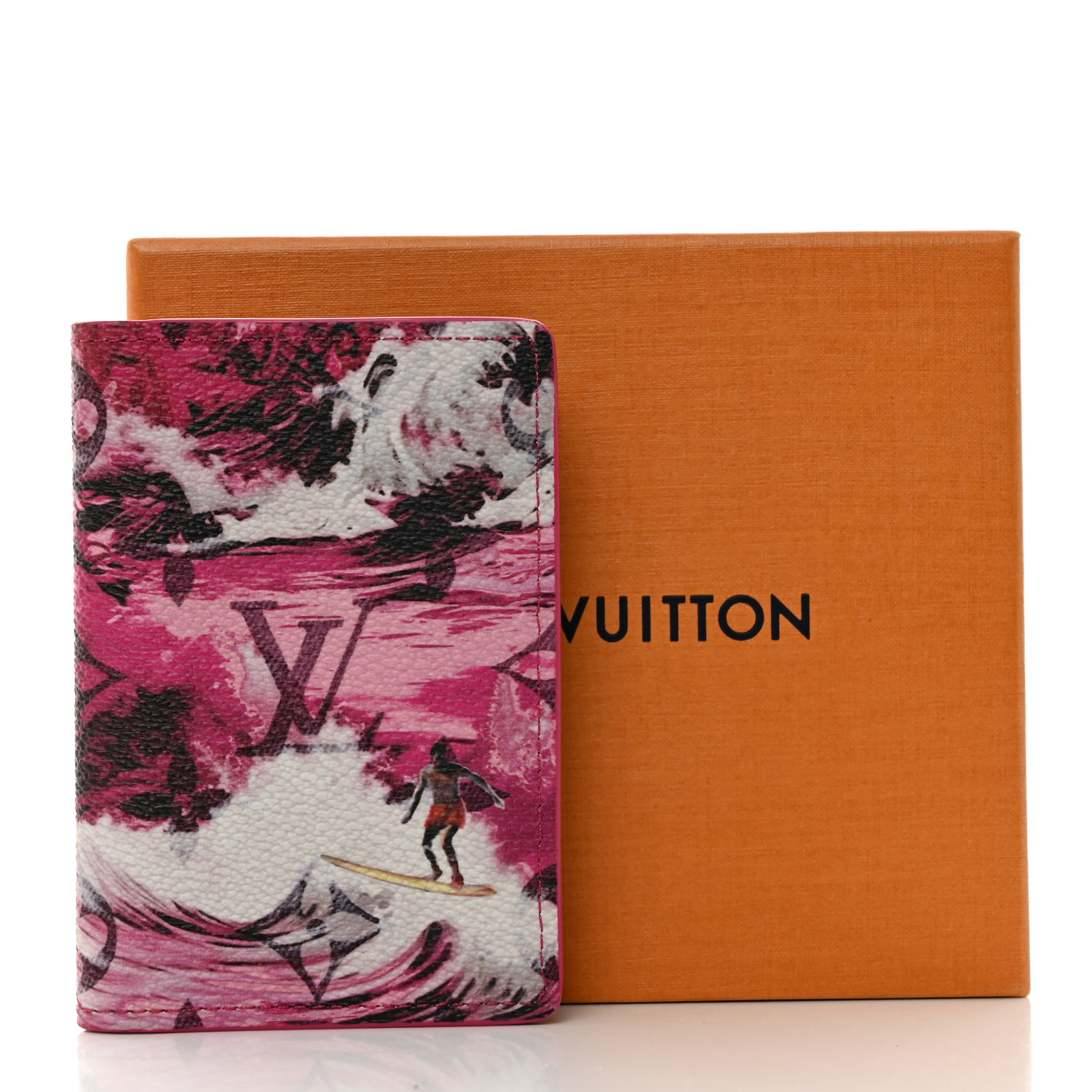 LOUIS VUITTON Monogram Surfin' Pocket Organizer NM Pink