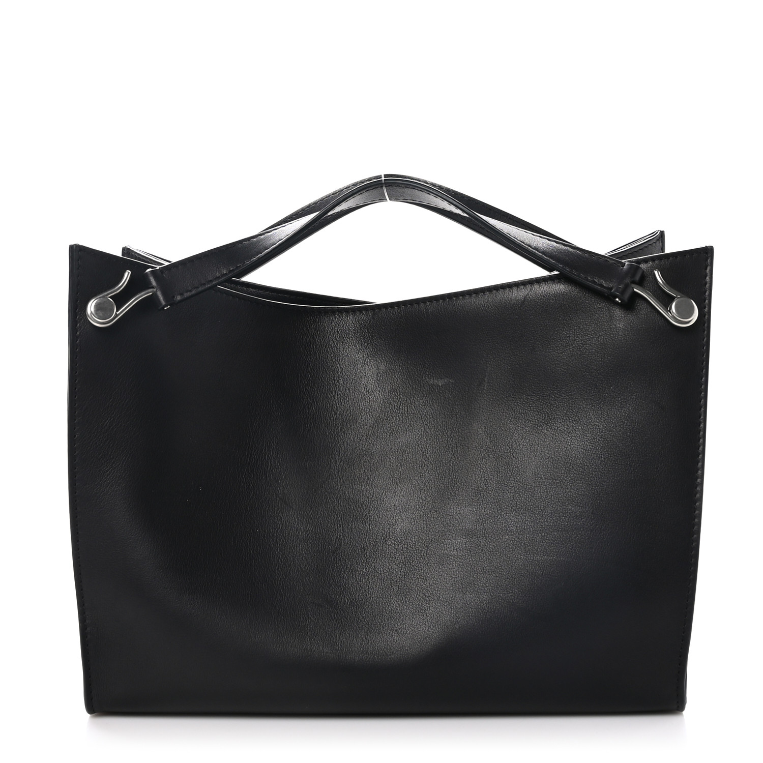 【THE ROW】Alexia レザーバッグ THE ROW Polished Saddle Calfskin Small Alexia Bag Black