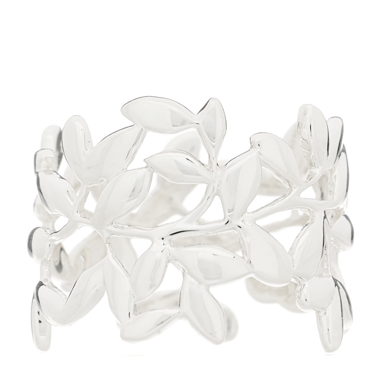TIFFANY Sterling Silver Wide Paloma Picasso Olive Leaf Band